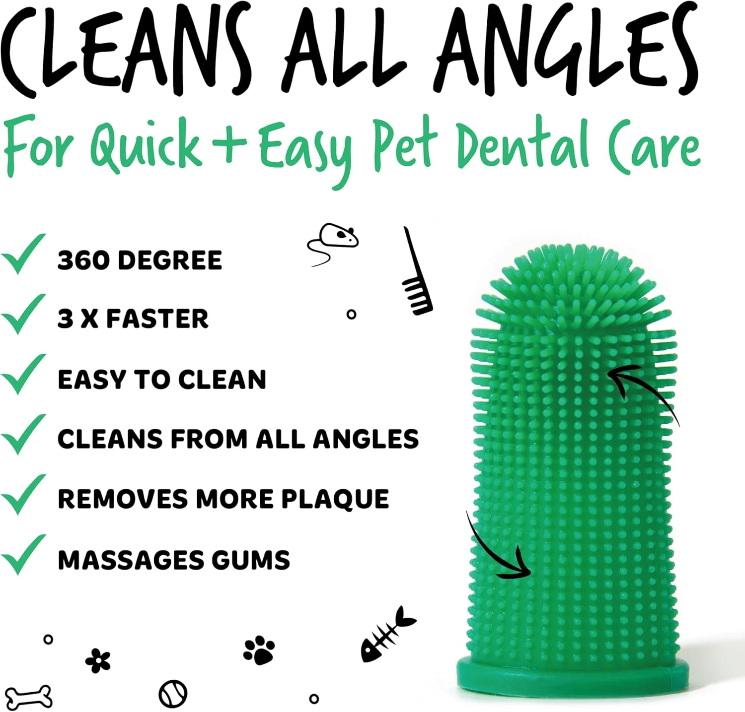 Bugalugs Dental Care Toothpaste Gel with Finger Toothbrush for Dogs & Cats - Fresh Mint - Image 3
