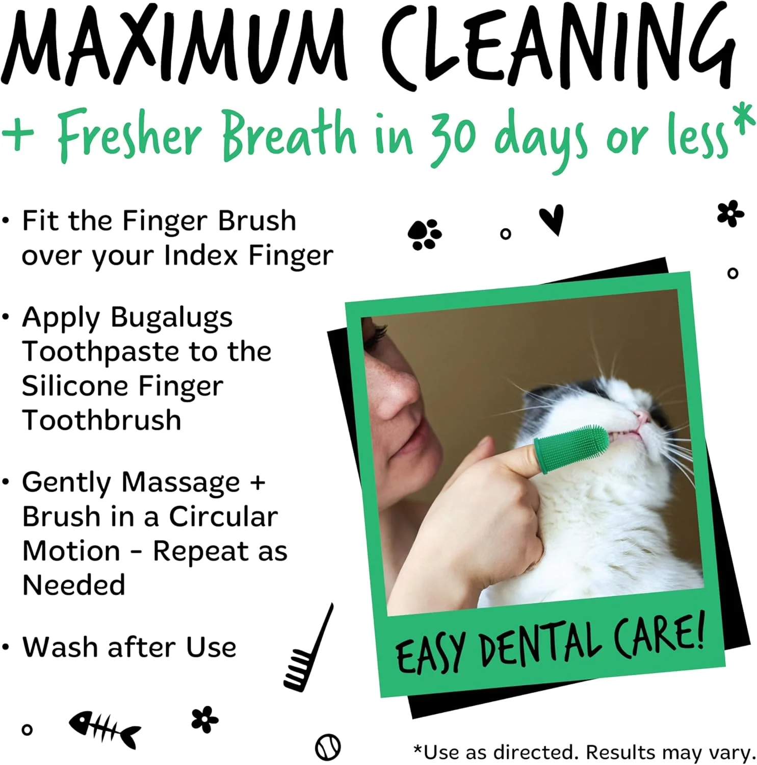 Bugalugs Dental Care Toothpaste Gel with Finger Toothbrush for Dogs & Cats - Fresh Mint - Image 4