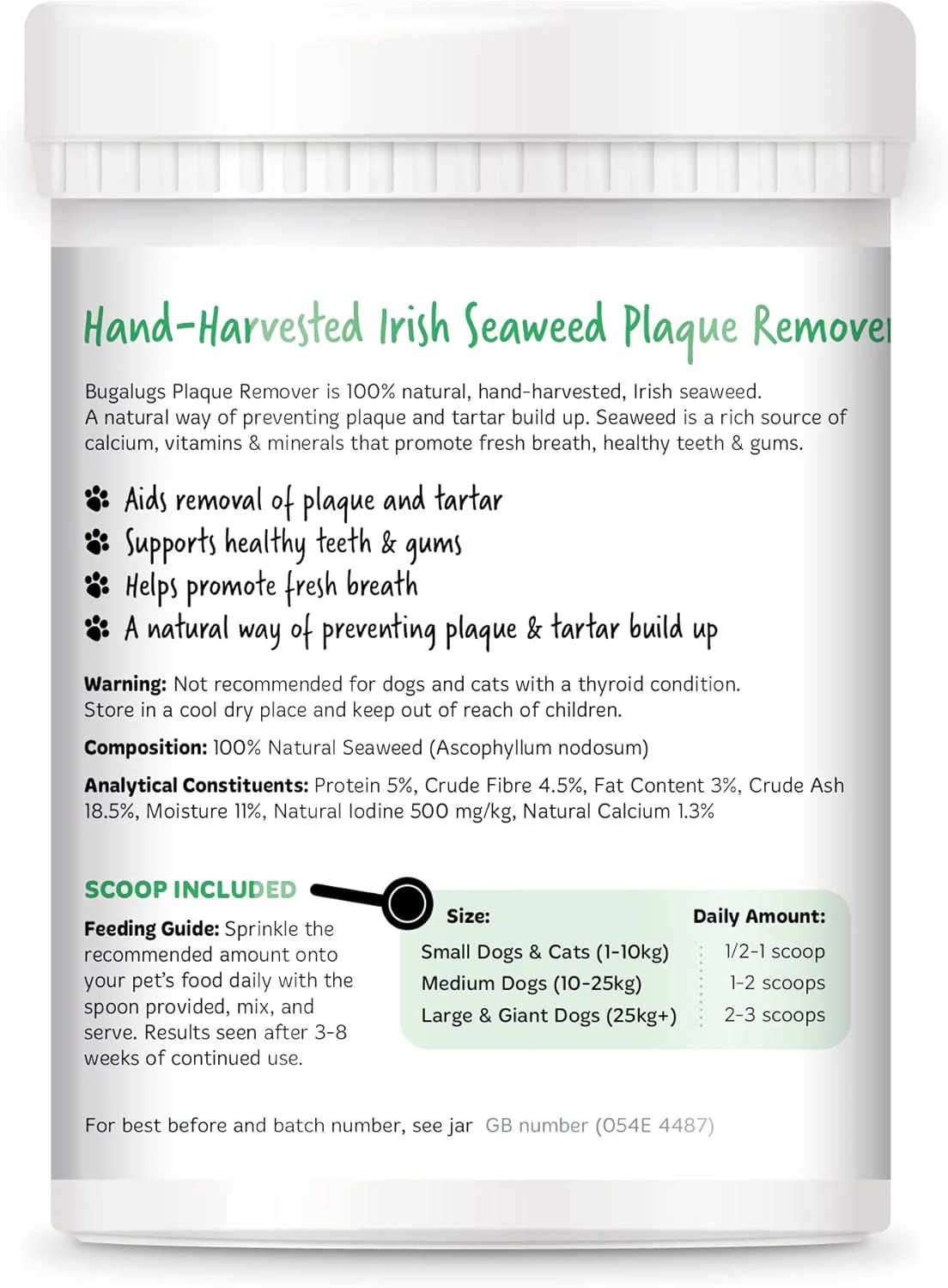 Bugalugs Hand-harvested Irish Seaweed Plaque Remover for Dogs & Cats - Image 2