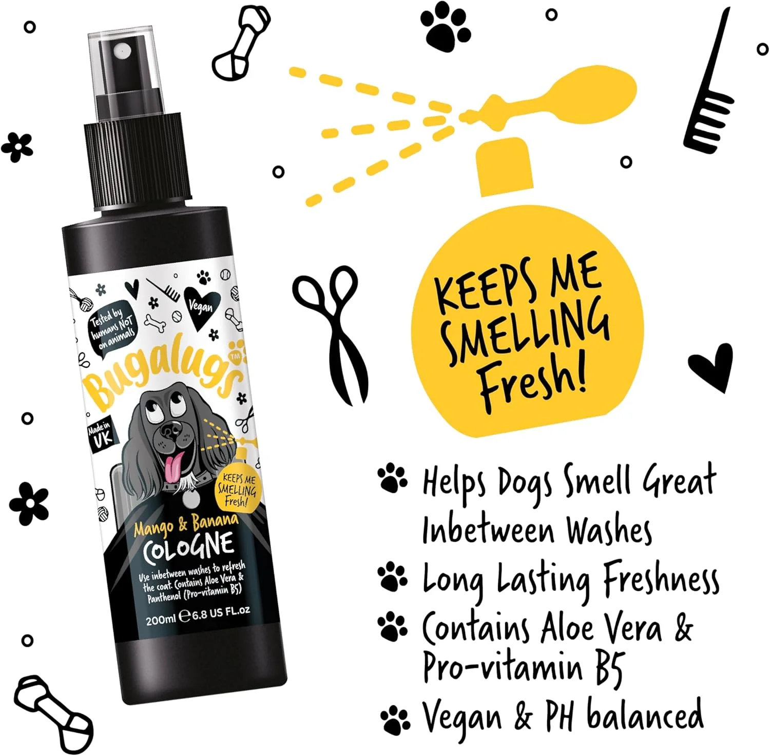 Bugalugs Mango & Banana Dog Cologne - Image 3