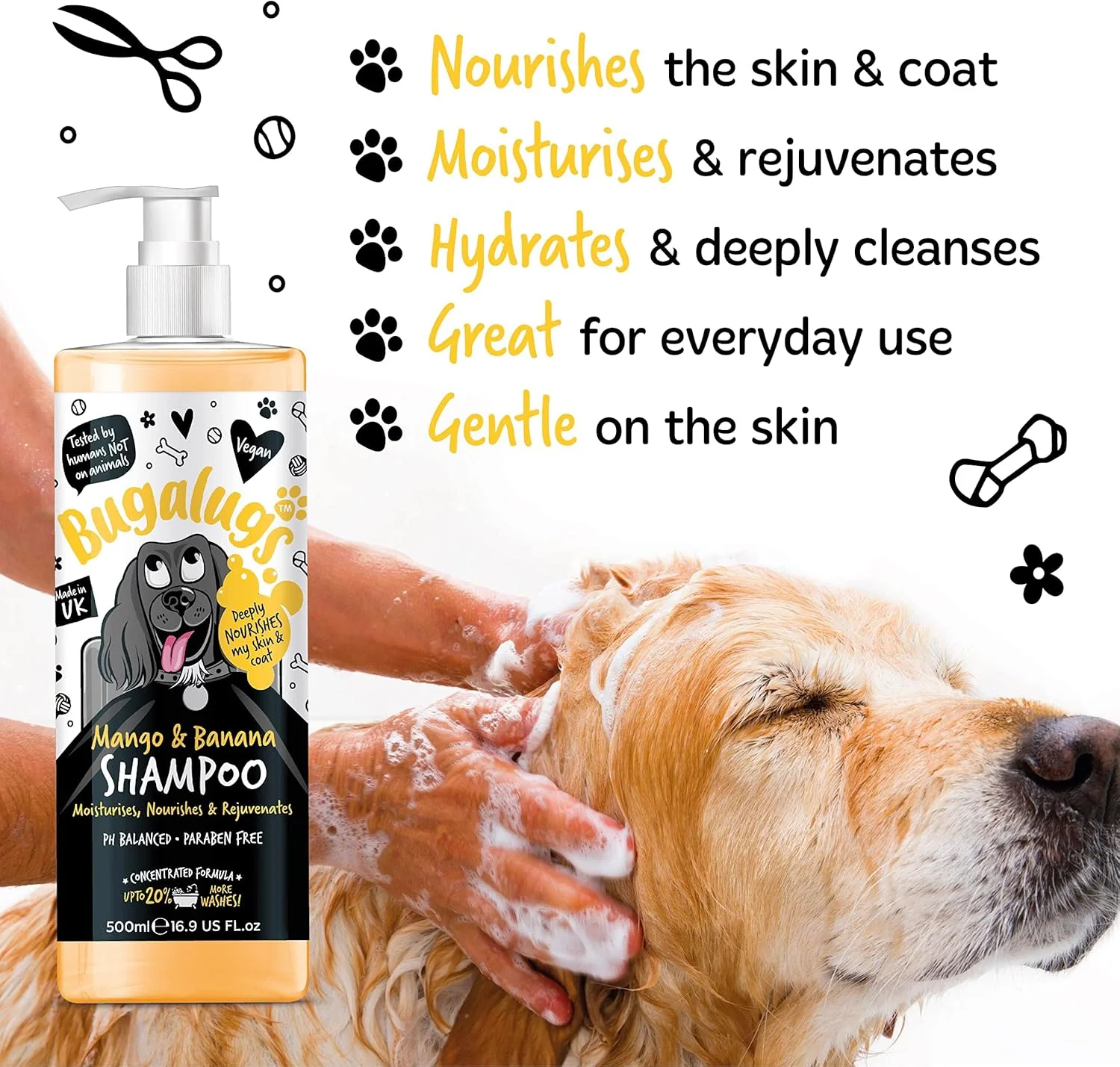 Bugalugs Mango & Banana Dog Shampoo - Image 2