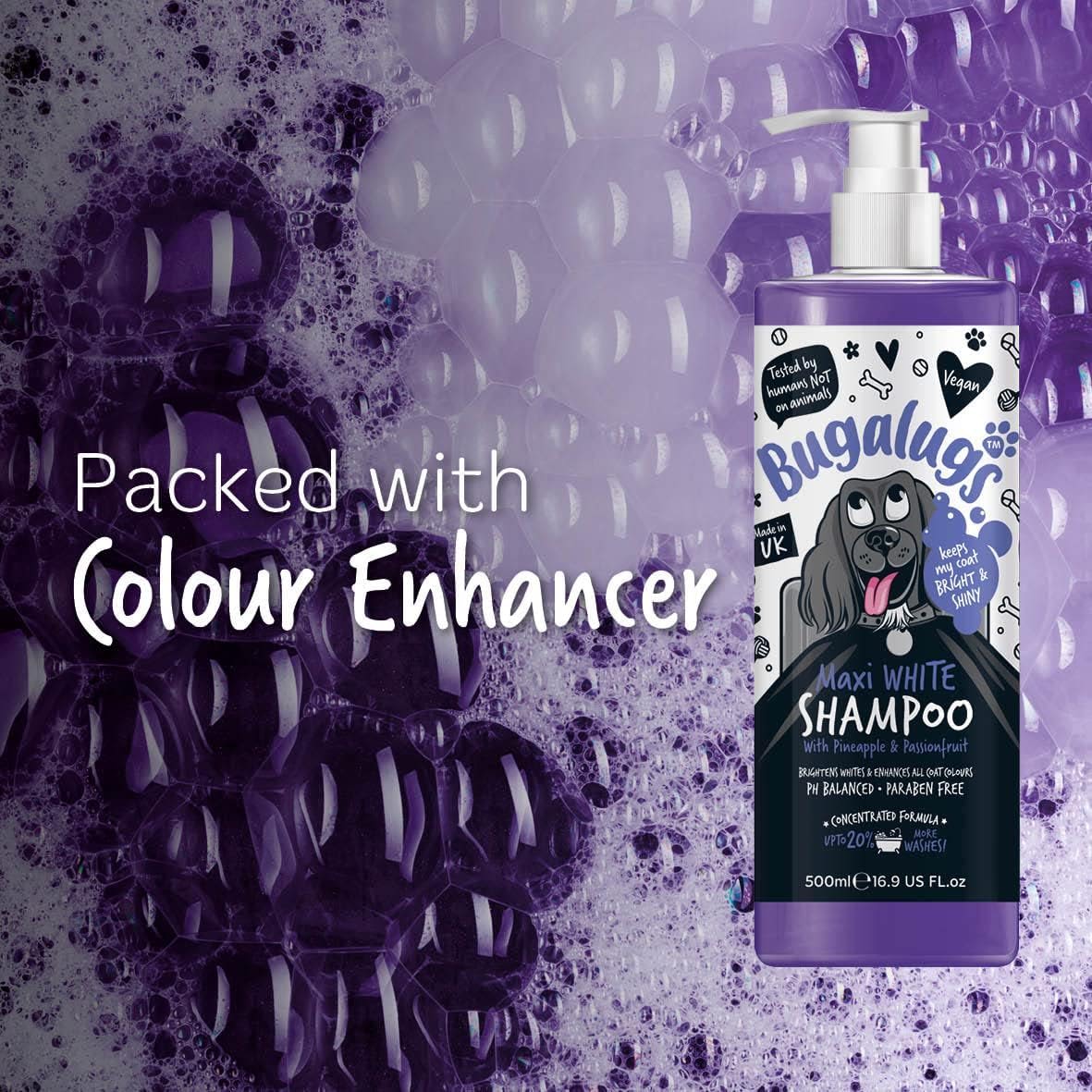Bugalugs Maxi White Whitening Dog Shampoo with Pineapple & Passionfruit - Image 3