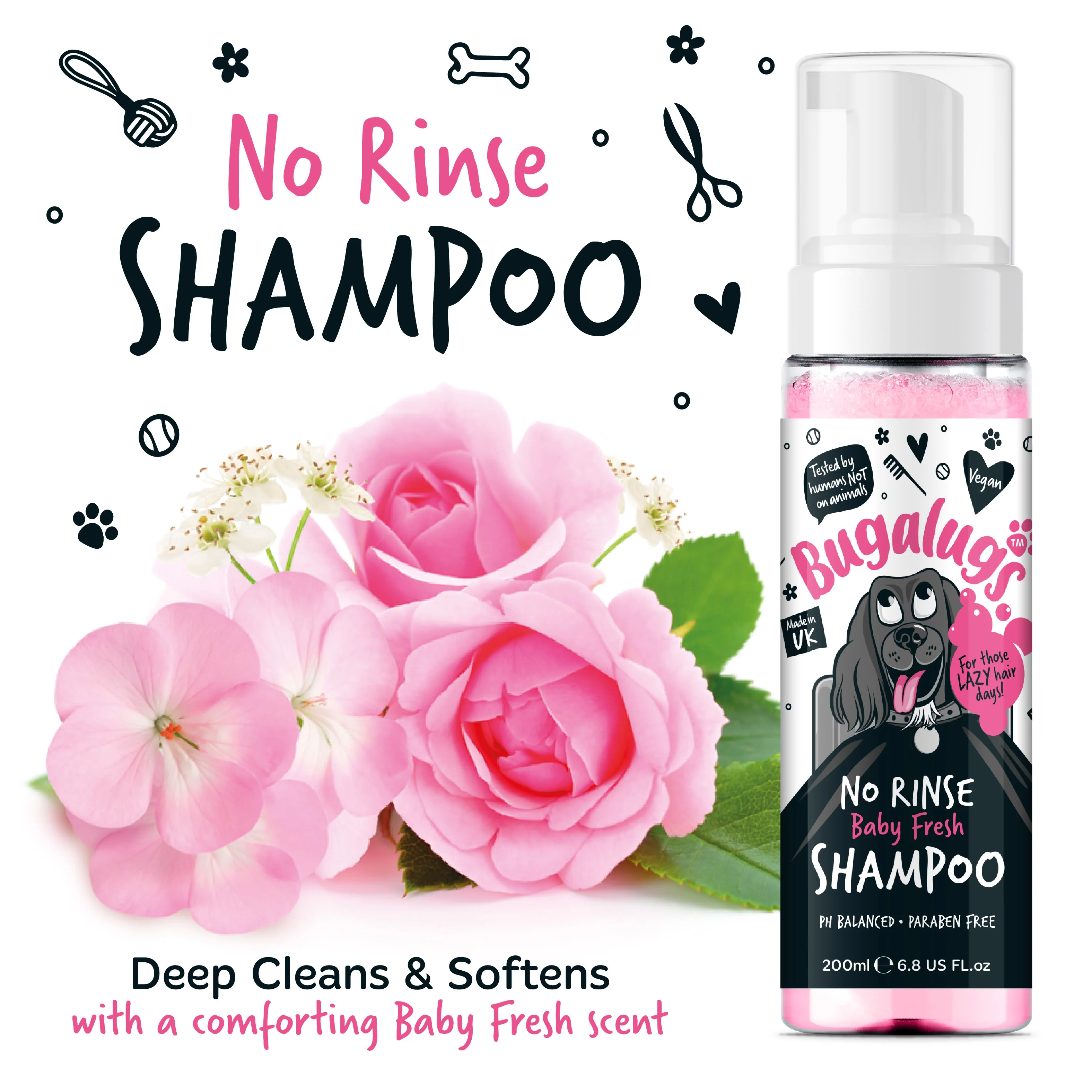 Bugalugs No Rinse Dog Shampoo - Baby Fresh - Image 10