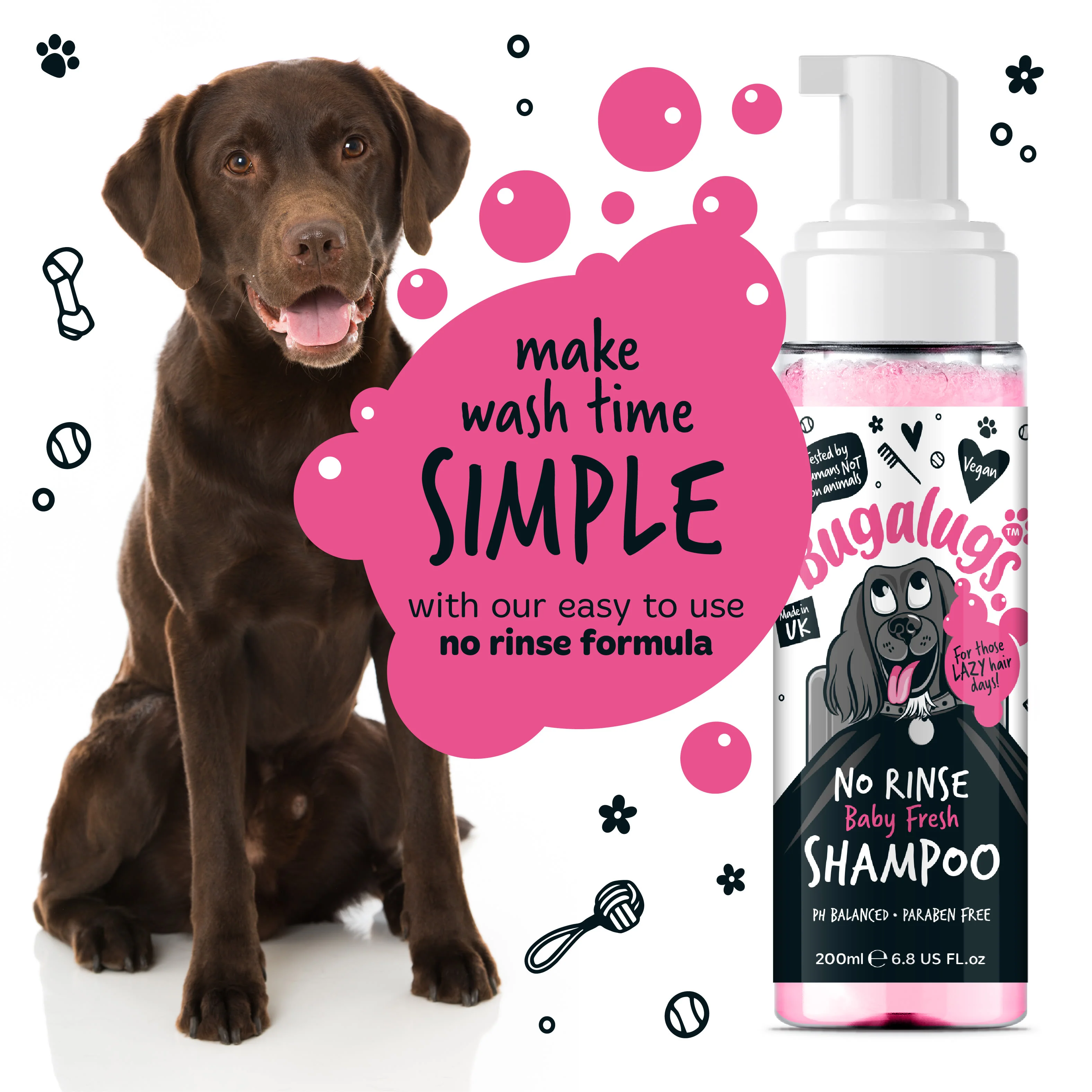 Bugalugs No Rinse Dog Shampoo - Baby Fresh - Image 13