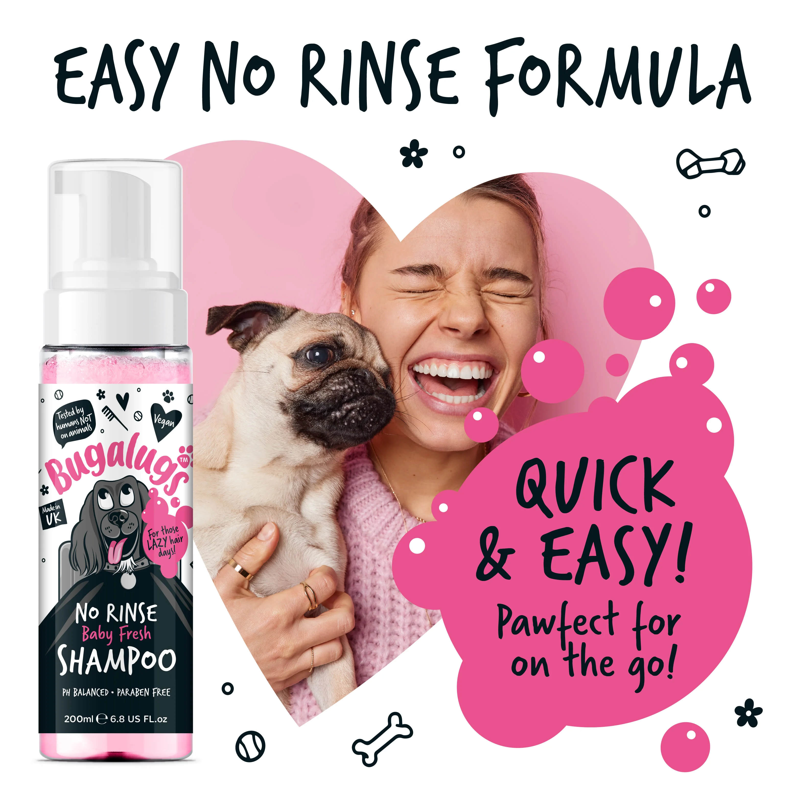 Bugalugs No Rinse Dog Shampoo - Baby Fresh - Image 4