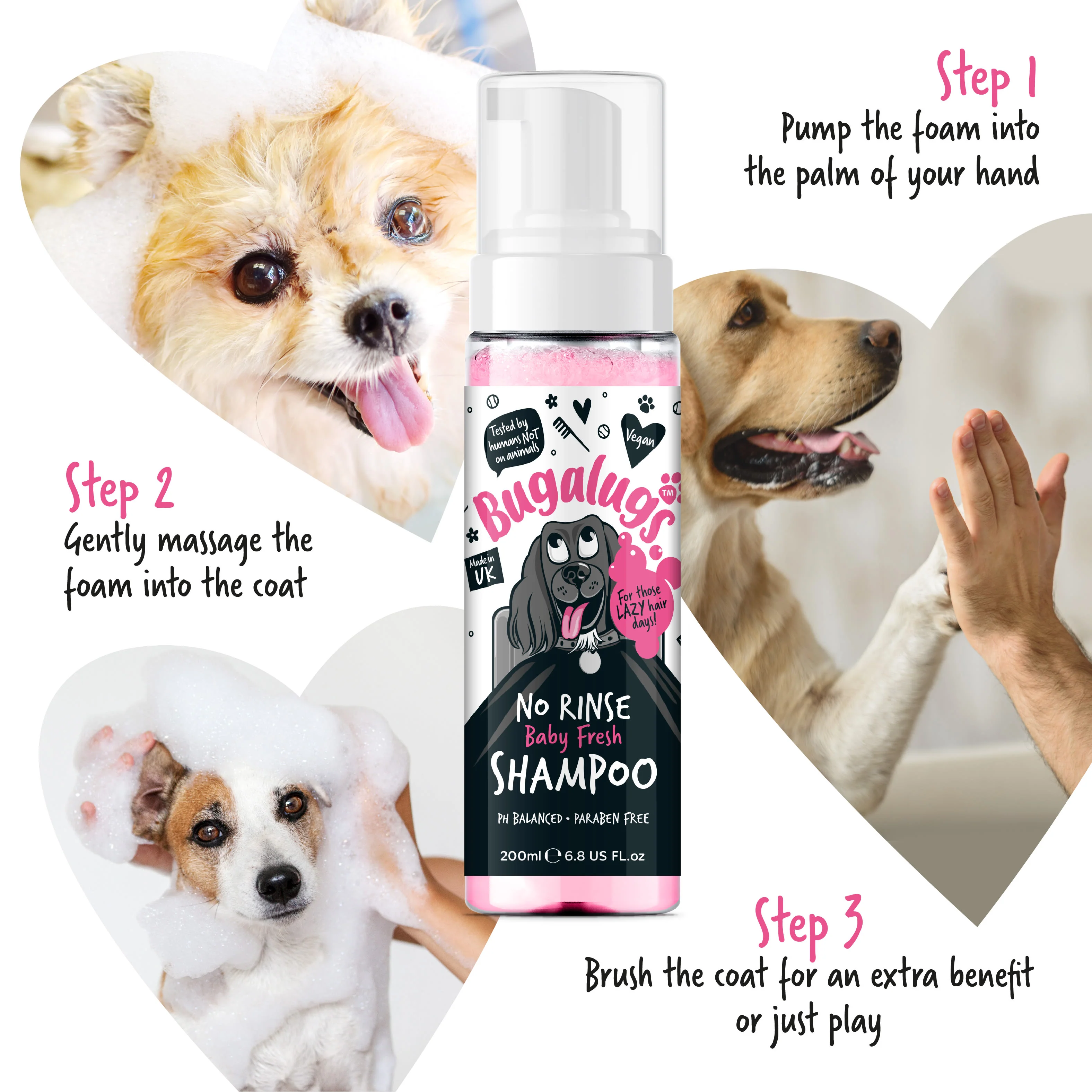 Bugalugs No Rinse Dog Shampoo - Baby Fresh - Image 5