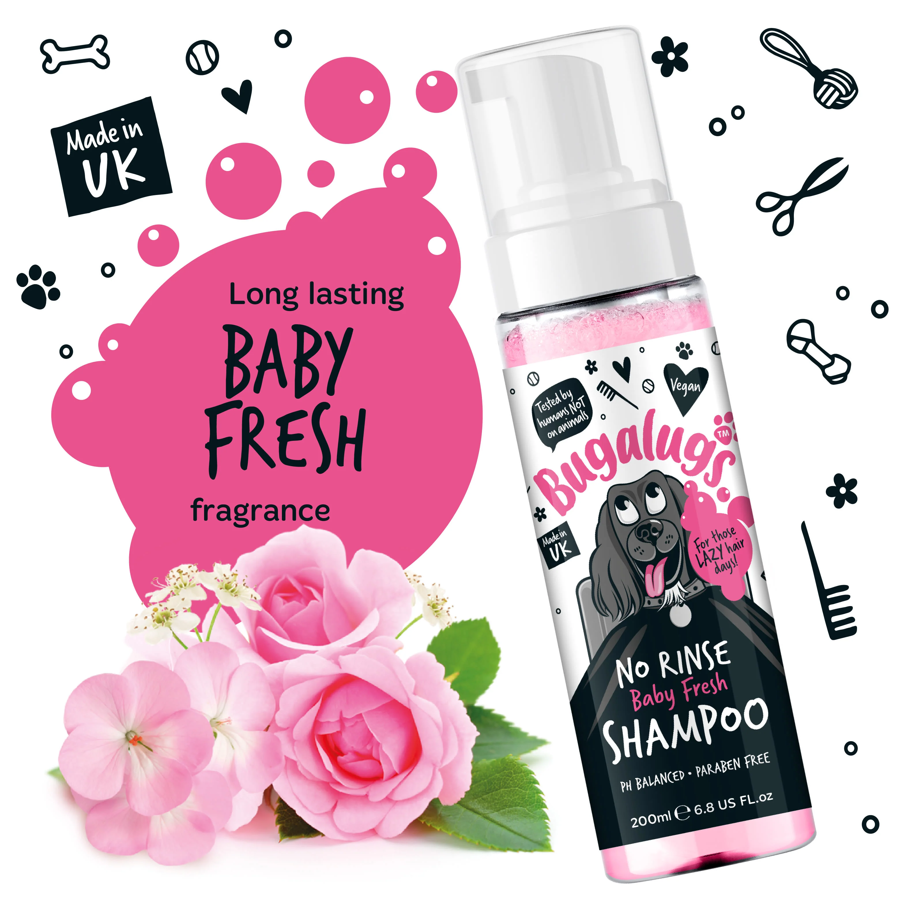 Bugalugs No Rinse Dog Shampoo - Baby Fresh - Image 6