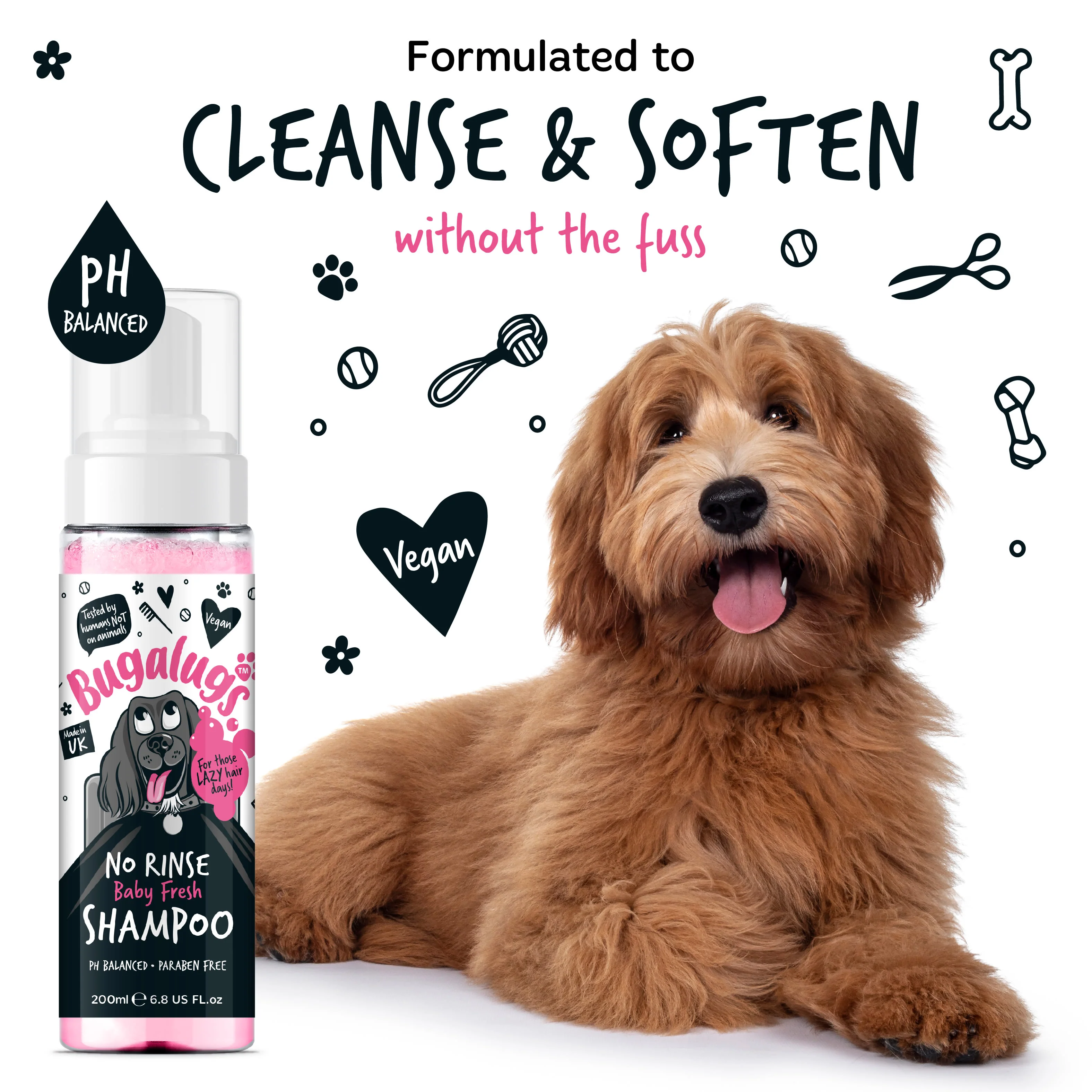 Bugalugs No Rinse Dog Shampoo - Baby Fresh - Image 7