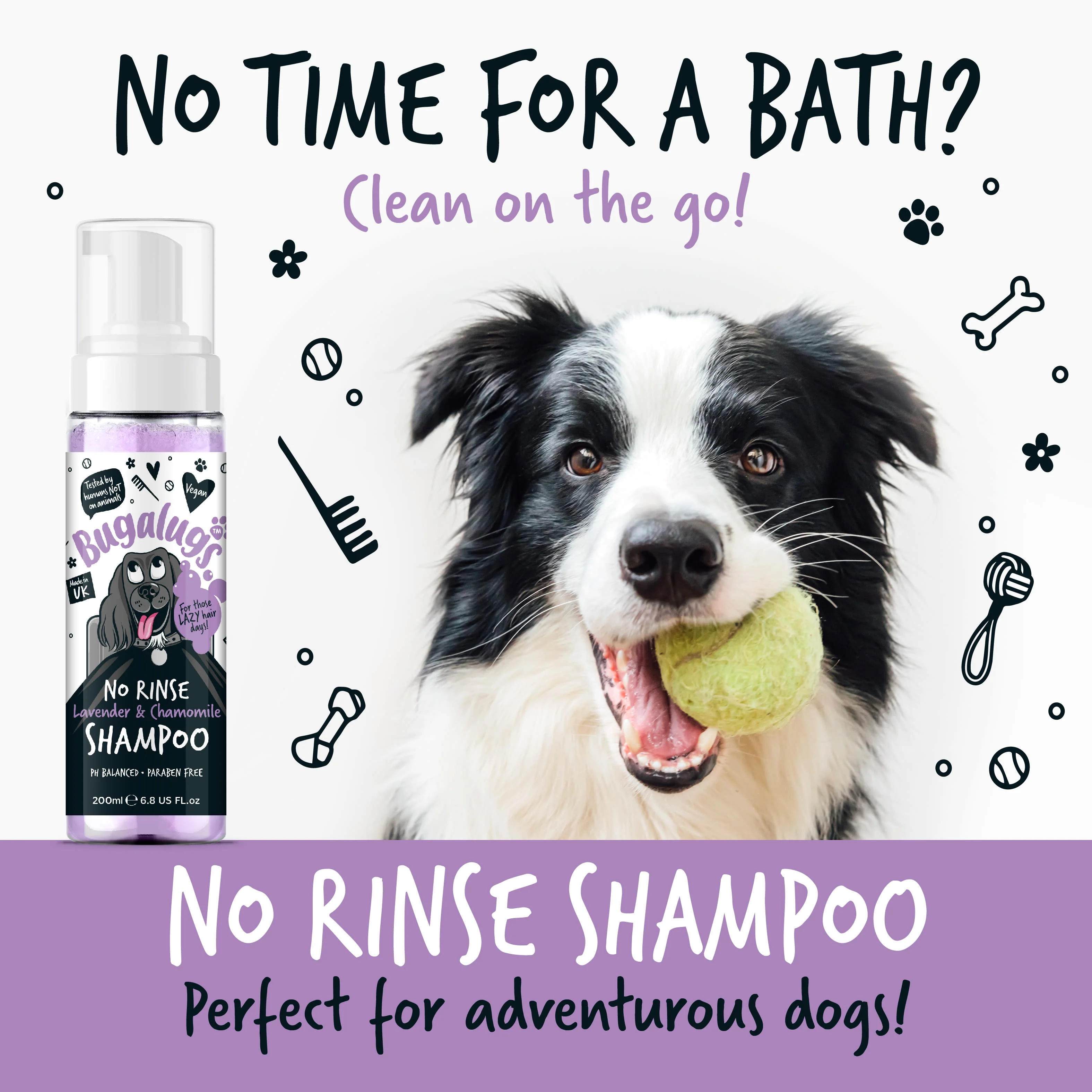 Bugalugs No Rinse Dog Shampoo - Lavender & Chamomile - Image 10