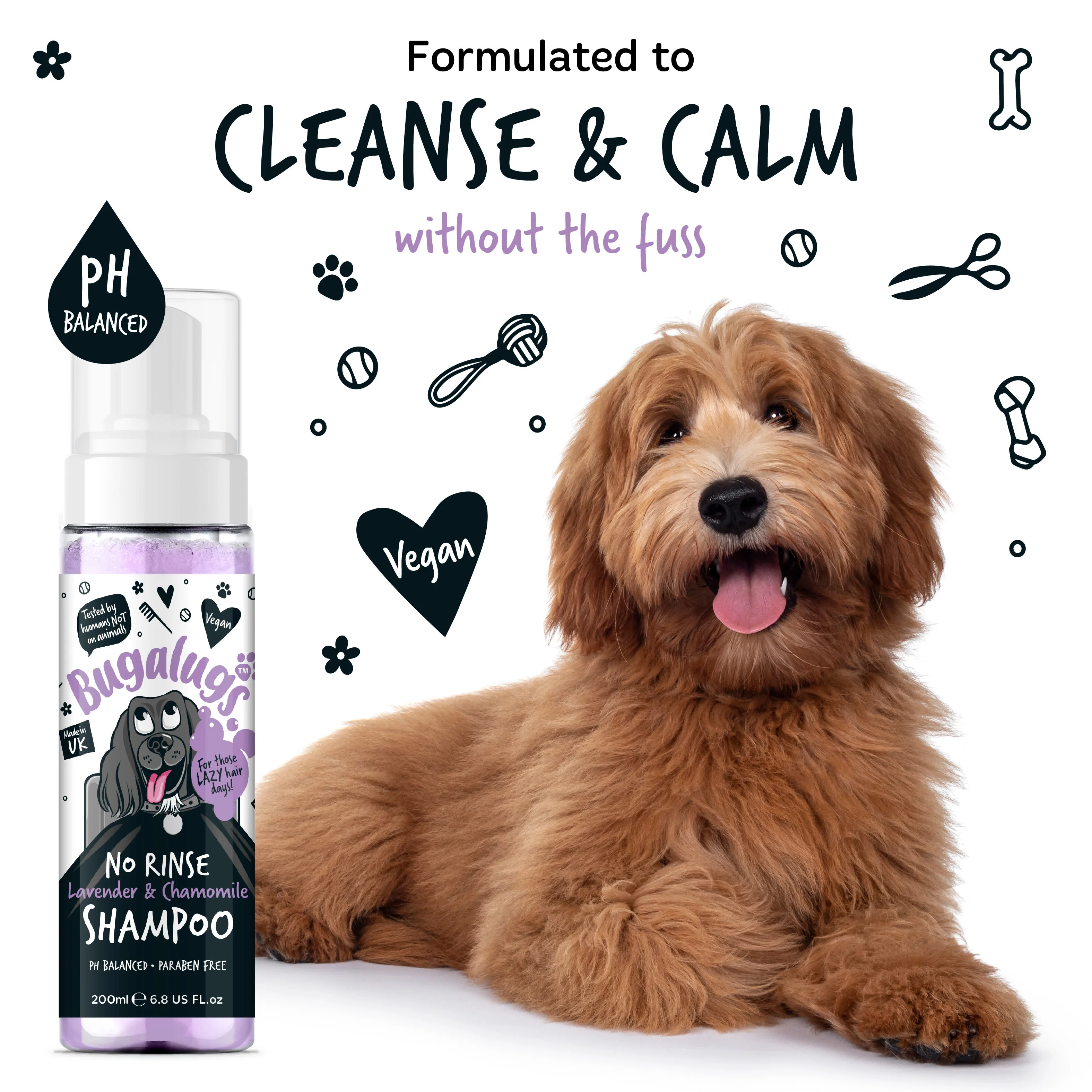 Bugalugs No Rinse Dog Shampoo - Lavender & Chamomile - Image 13