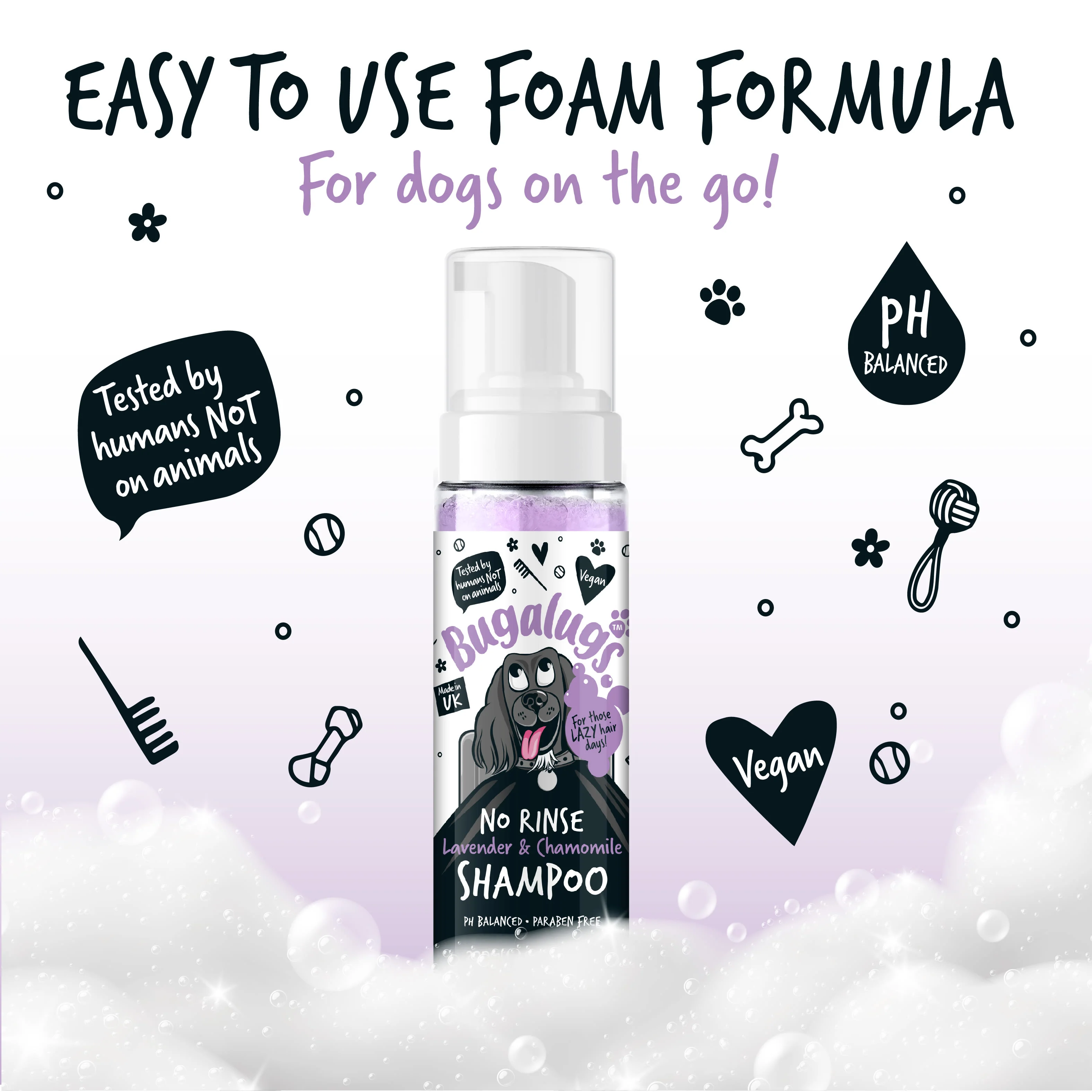 Bugalugs No Rinse Dog Shampoo - Lavender & Chamomile - Image 6