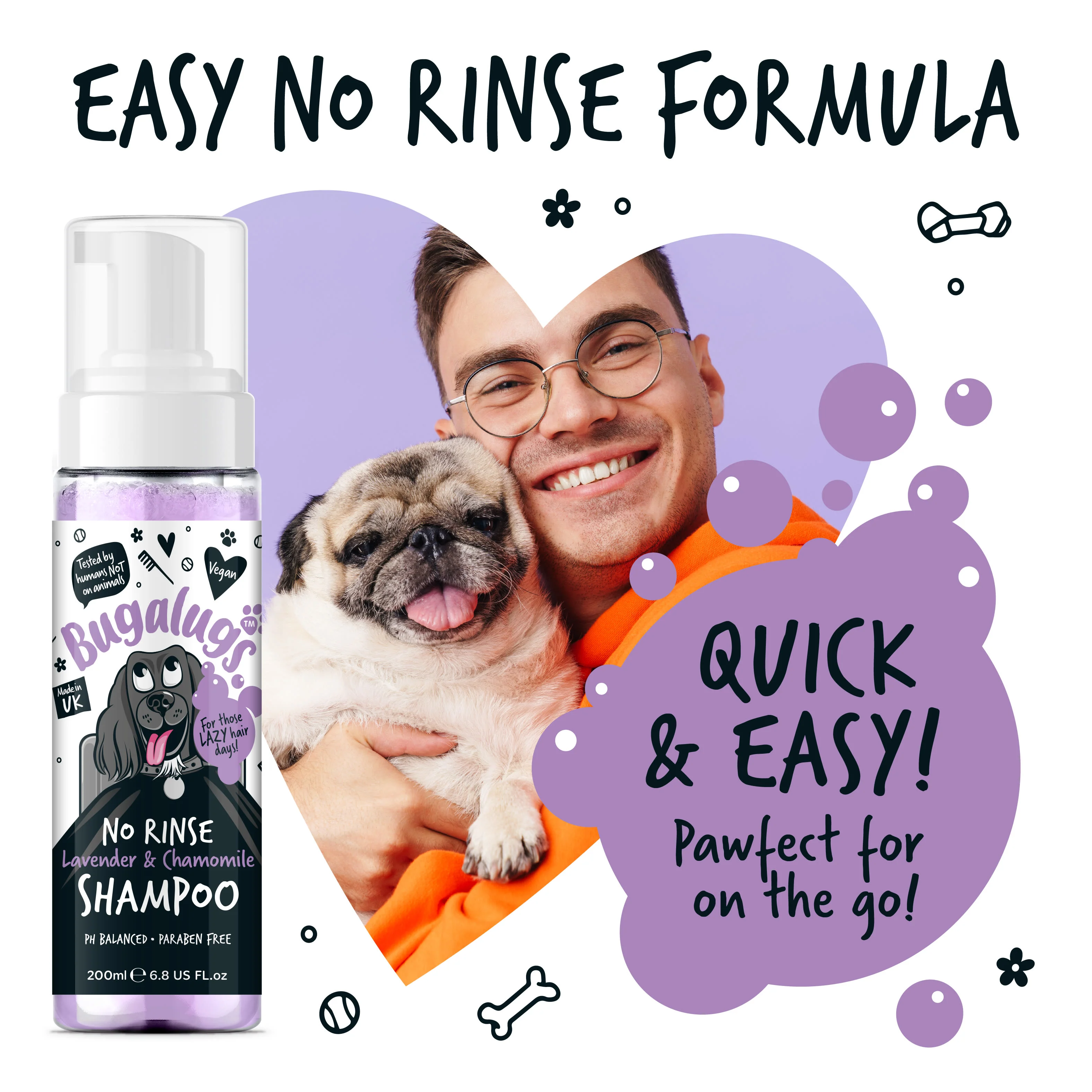Bugalugs No Rinse Dog Shampoo - Lavender & Chamomile - Image 7