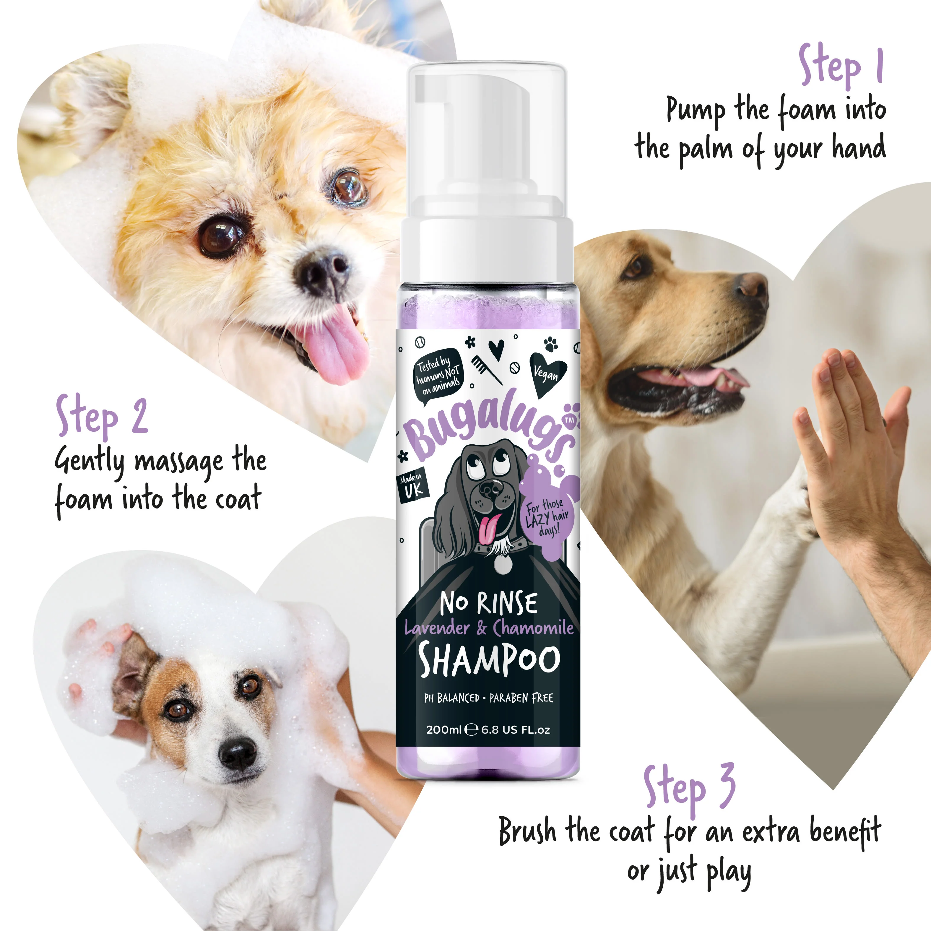 Bugalugs No Rinse Dog Shampoo - Lavender & Chamomile - Image 8