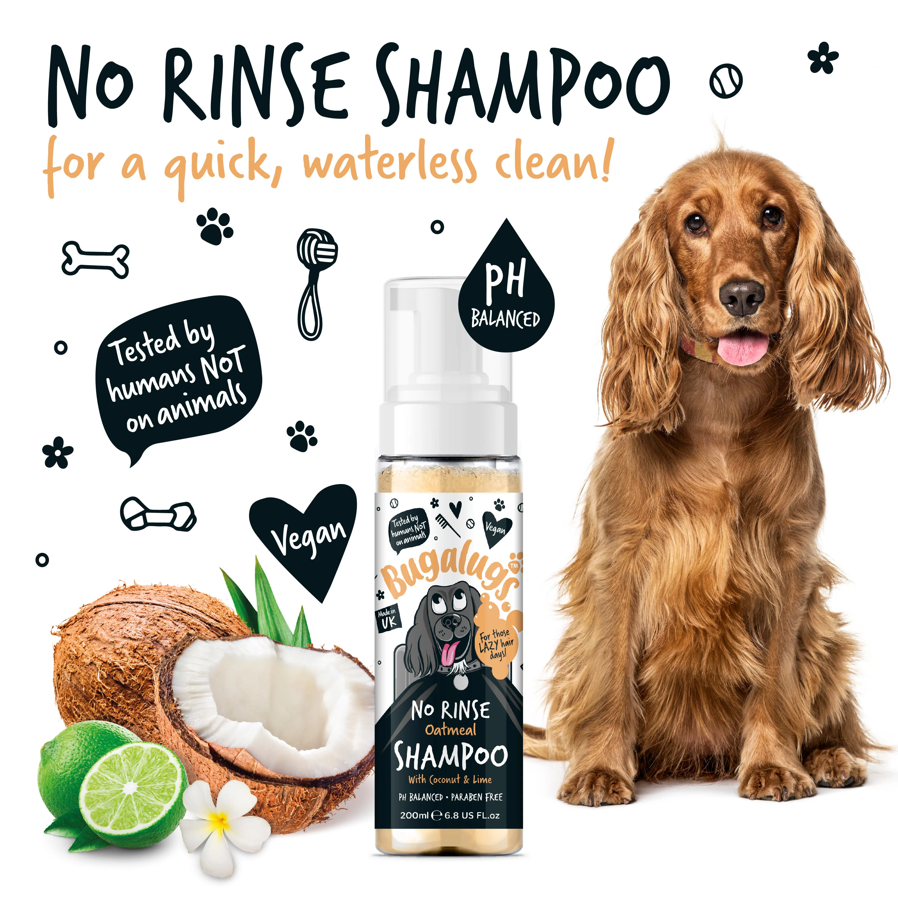 Bugalugs No Rinse Dog Shampoo - Oatmeal - Image 10