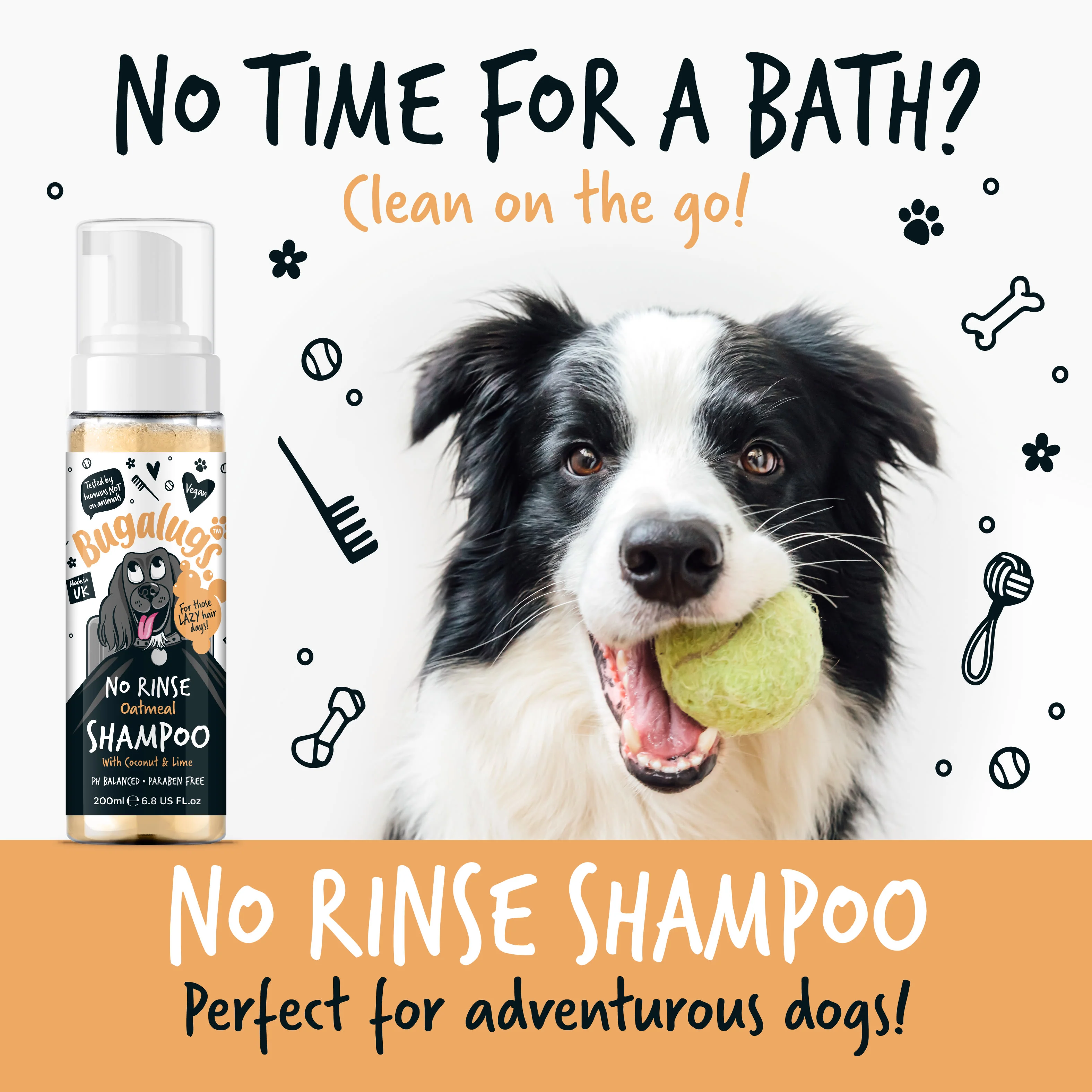 Bugalugs No Rinse Dog Shampoo - Oatmeal - Image 11