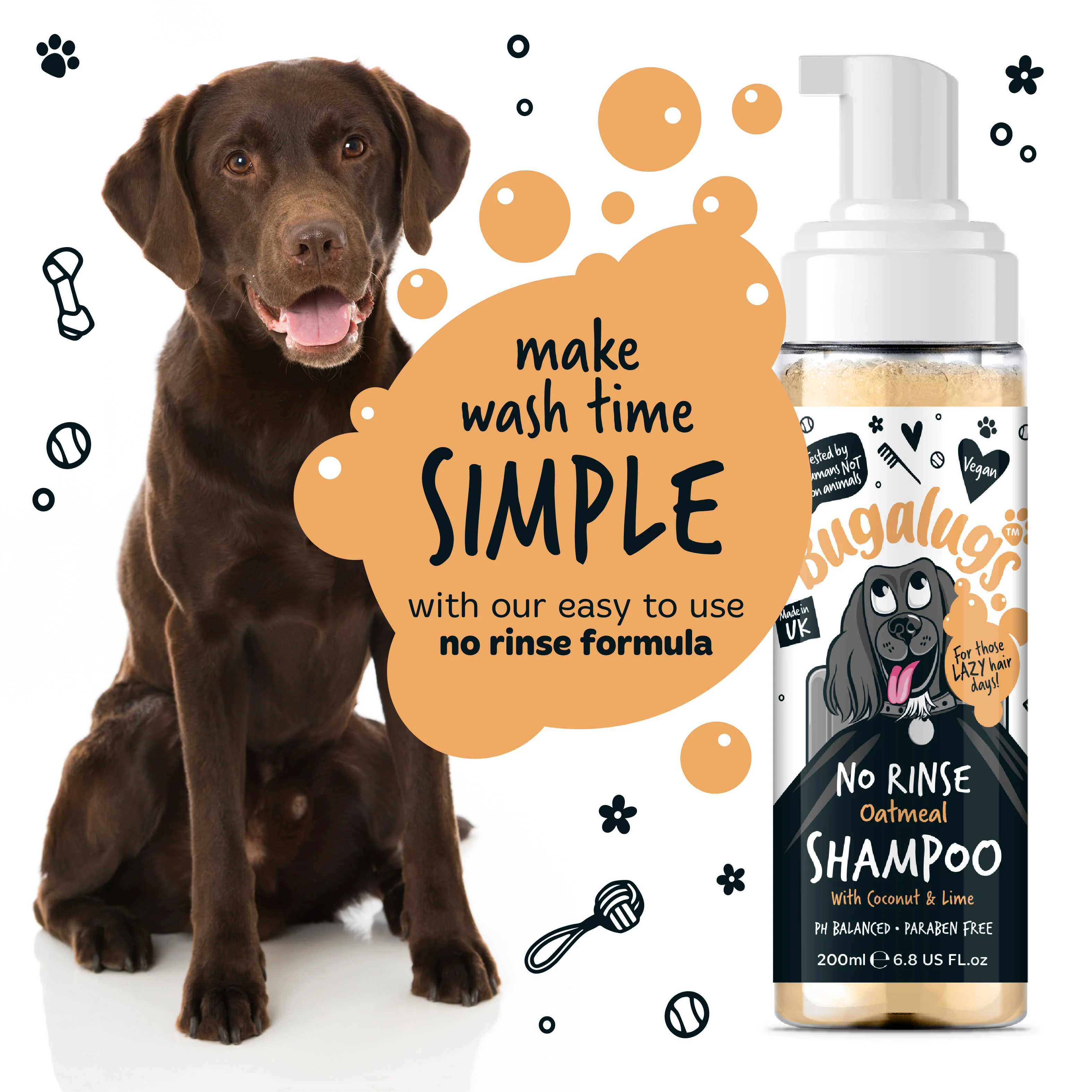 Bugalugs No Rinse Dog Shampoo - Oatmeal - Image 13