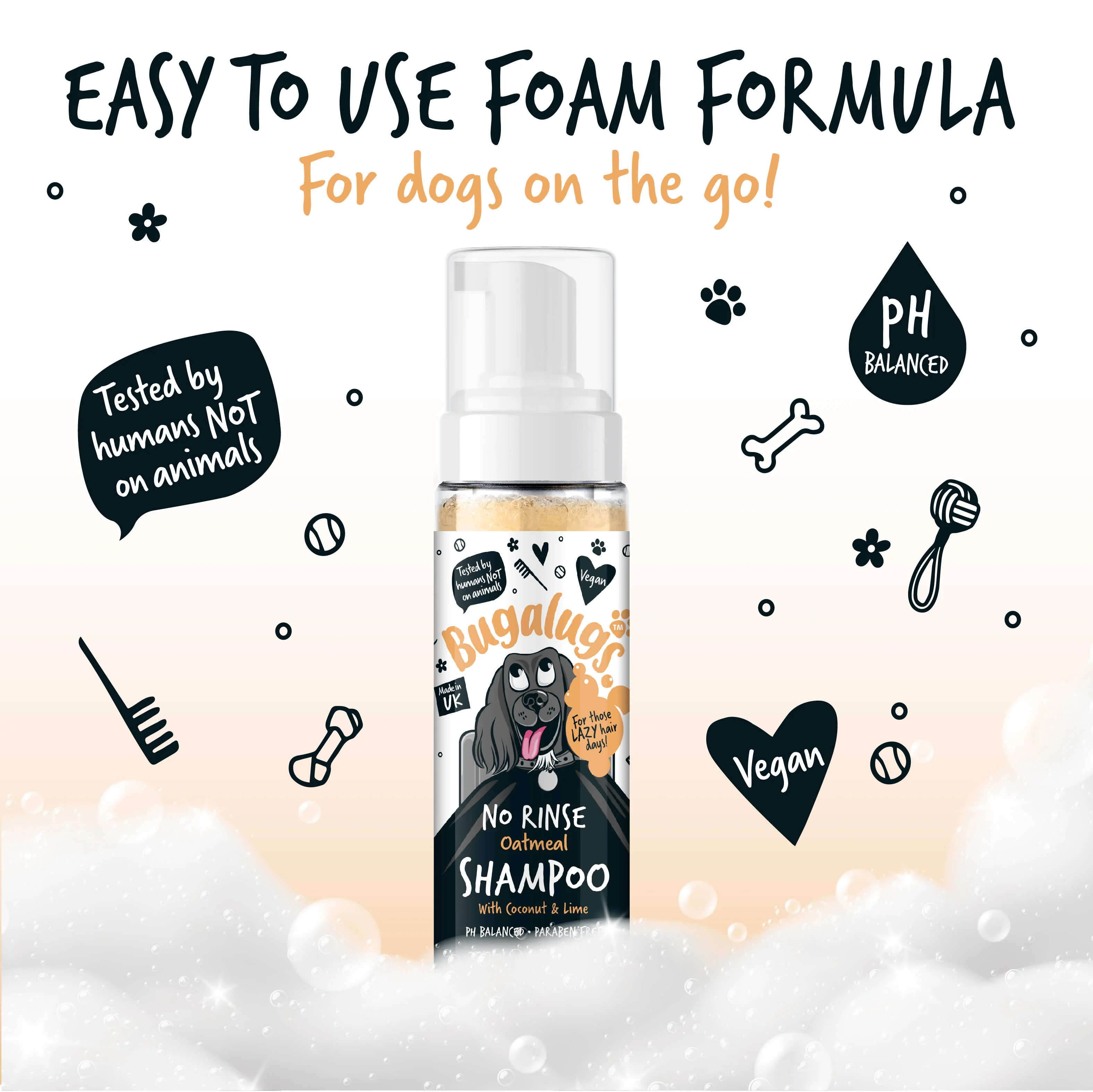 Bugalugs No Rinse Dog Shampoo - Oatmeal - Image 4