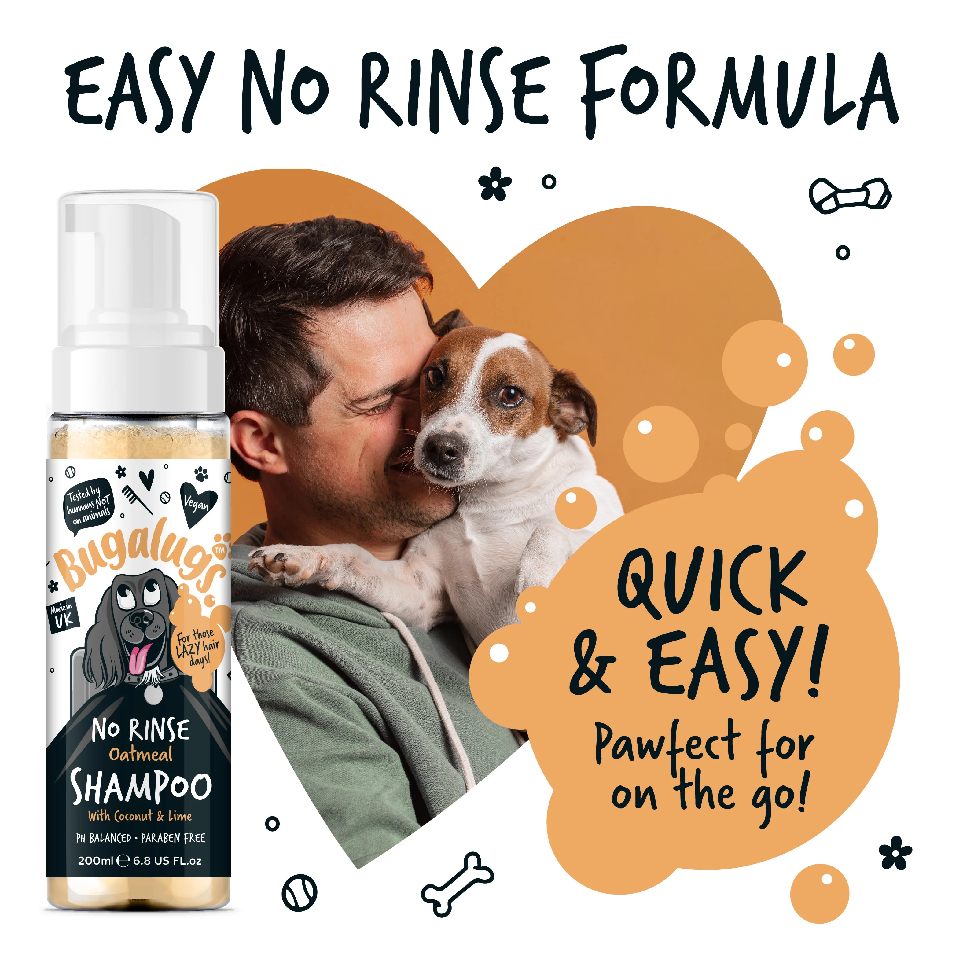 Bugalugs No Rinse Dog Shampoo - Oatmeal - Image 5