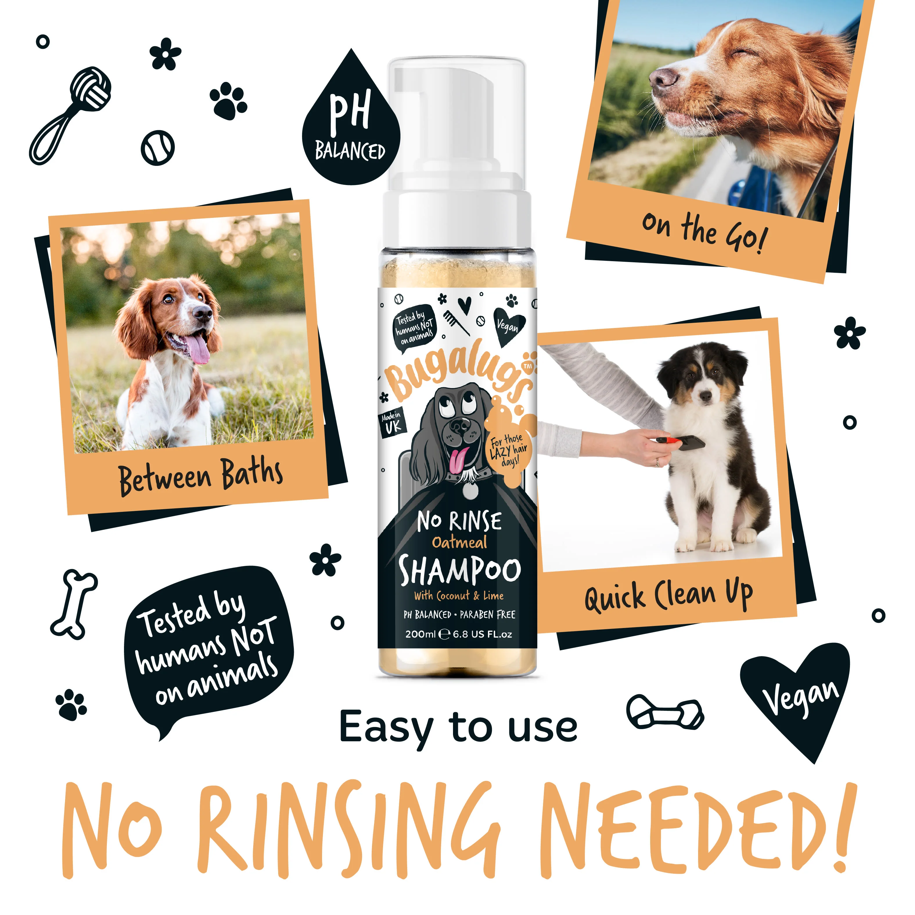 Bugalugs No Rinse Dog Shampoo - Oatmeal - Image 8