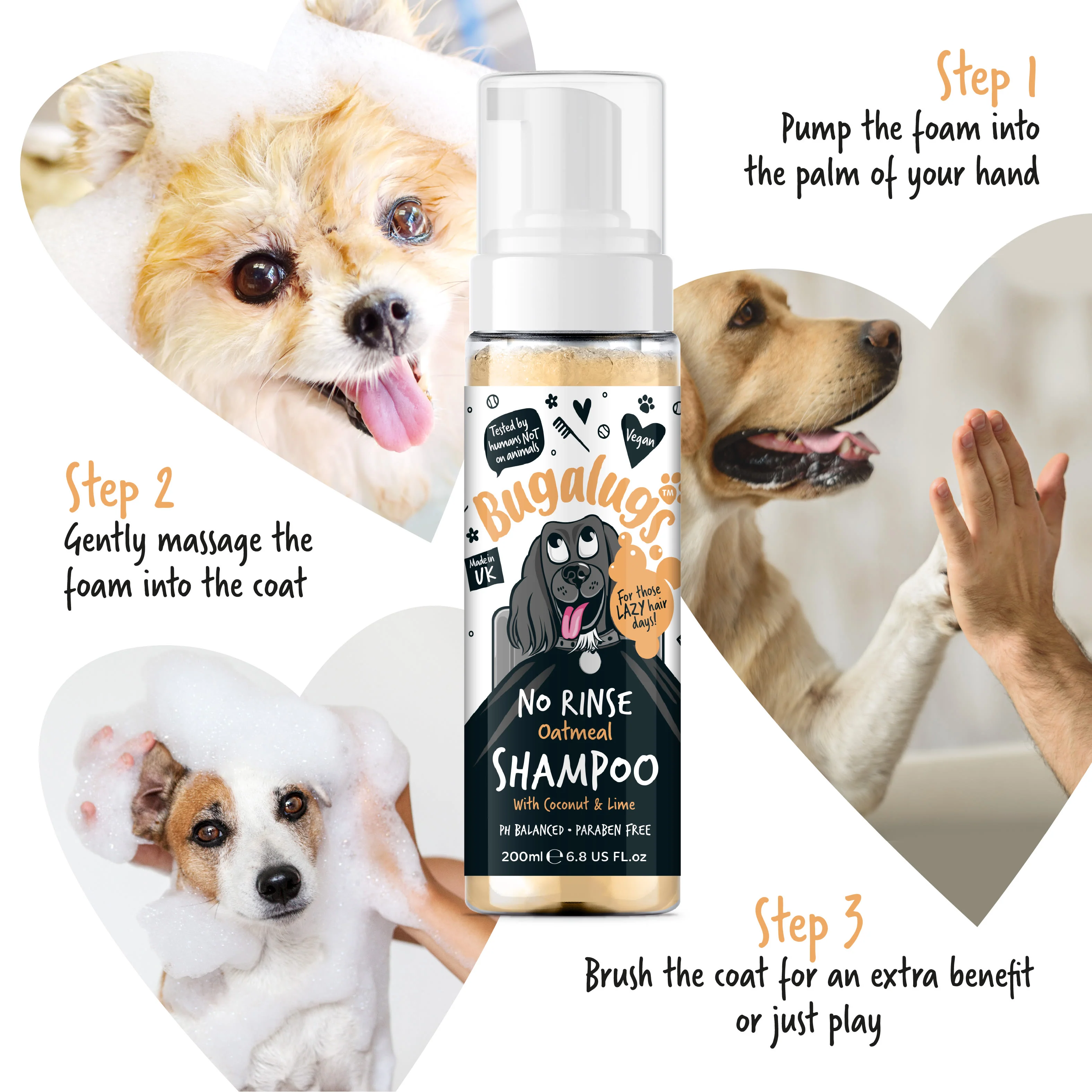 Bugalugs No Rinse Dog Shampoo - Oatmeal - Image 9
