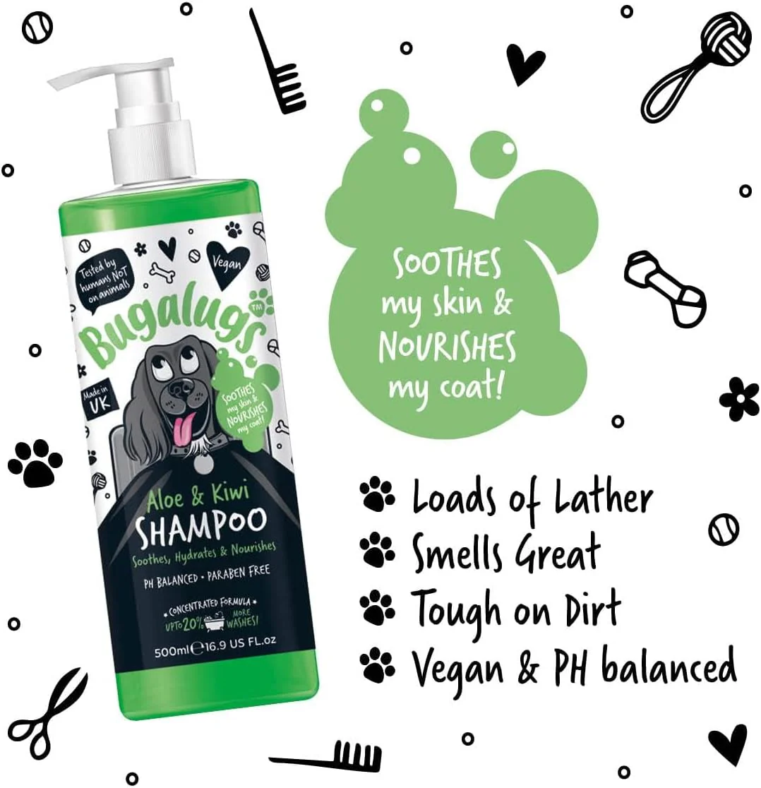 Bugalugs Soothing Aloe & Kiwi Dog Shampoo - Image 3