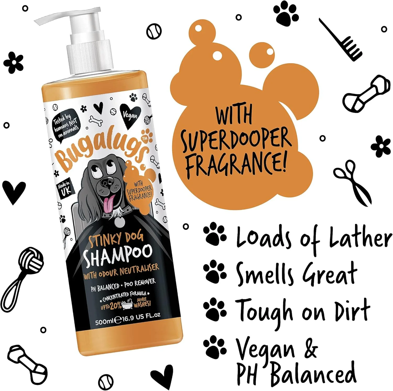 Bugalugs Stinky Dog Shampoo with Odour Neutraliser - Image 2