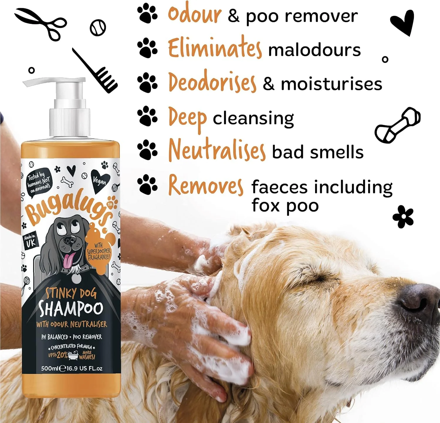 Bugalugs Stinky Dog Shampoo with Odour Neutraliser - Image 3