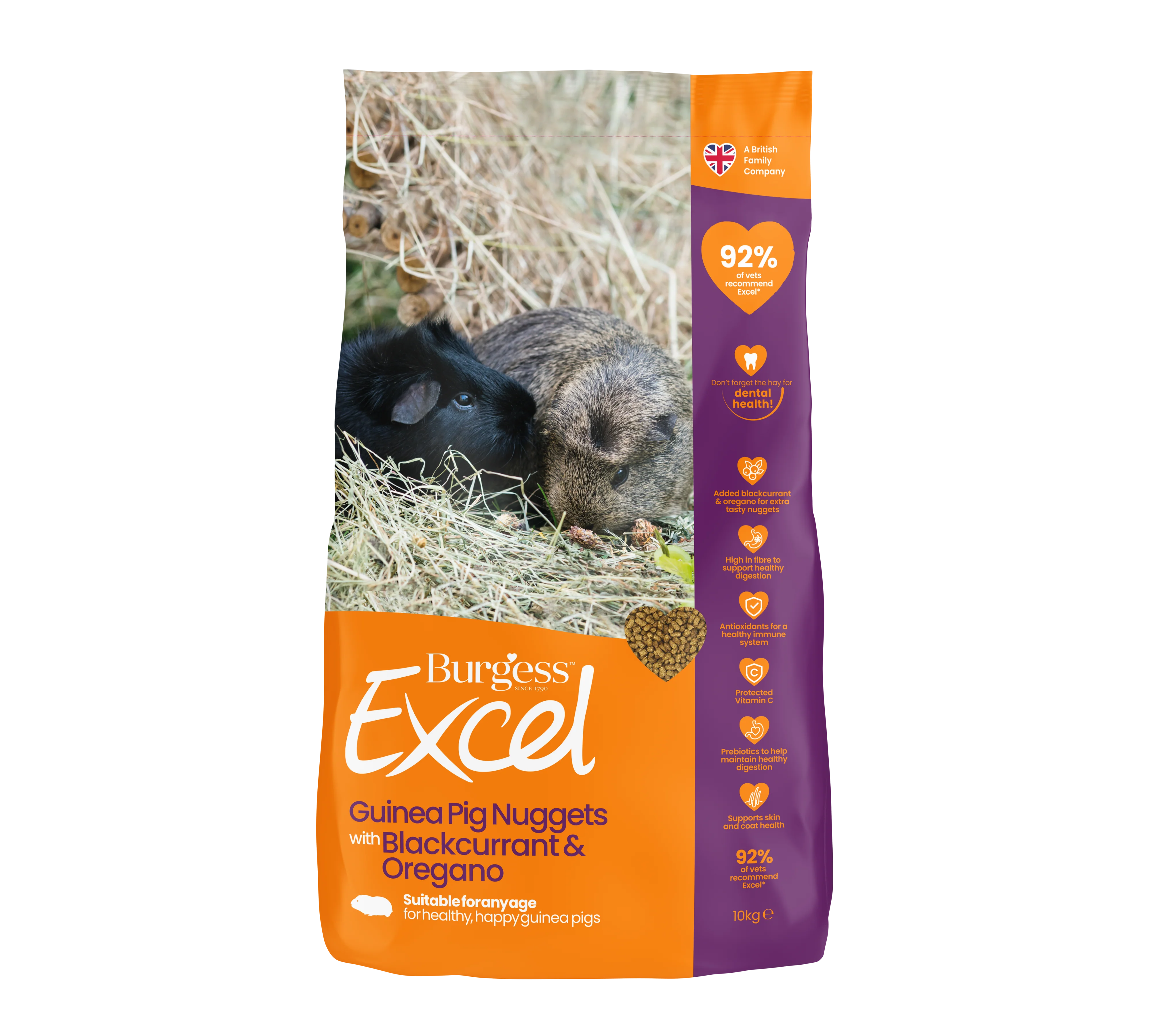 Burgess Excel Adult Guinea Pig Nuggets - Blackcurrant & Oregano