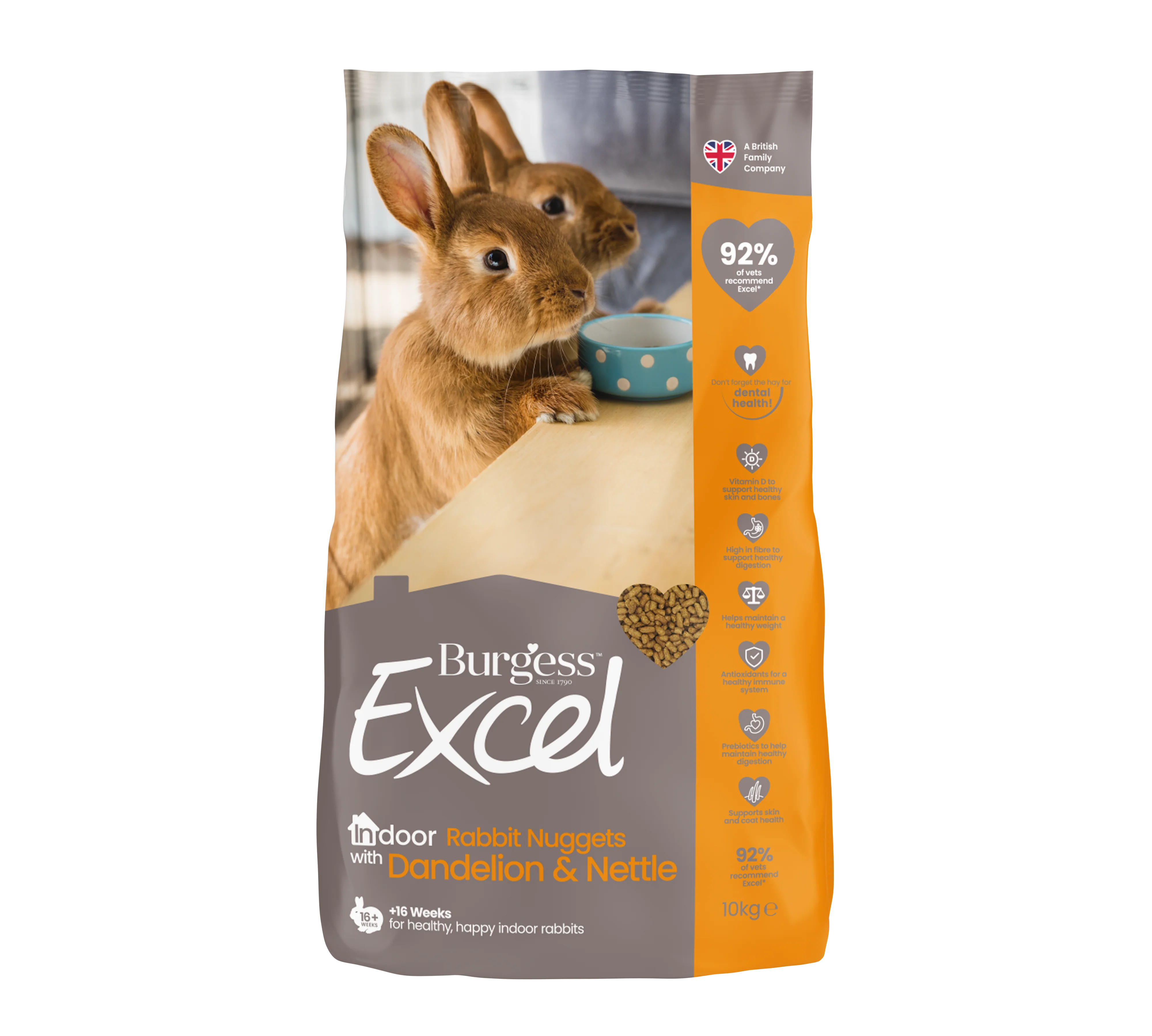 Burgess Excel Indoor Rabbit Nuggets - Dandelion & Nettle