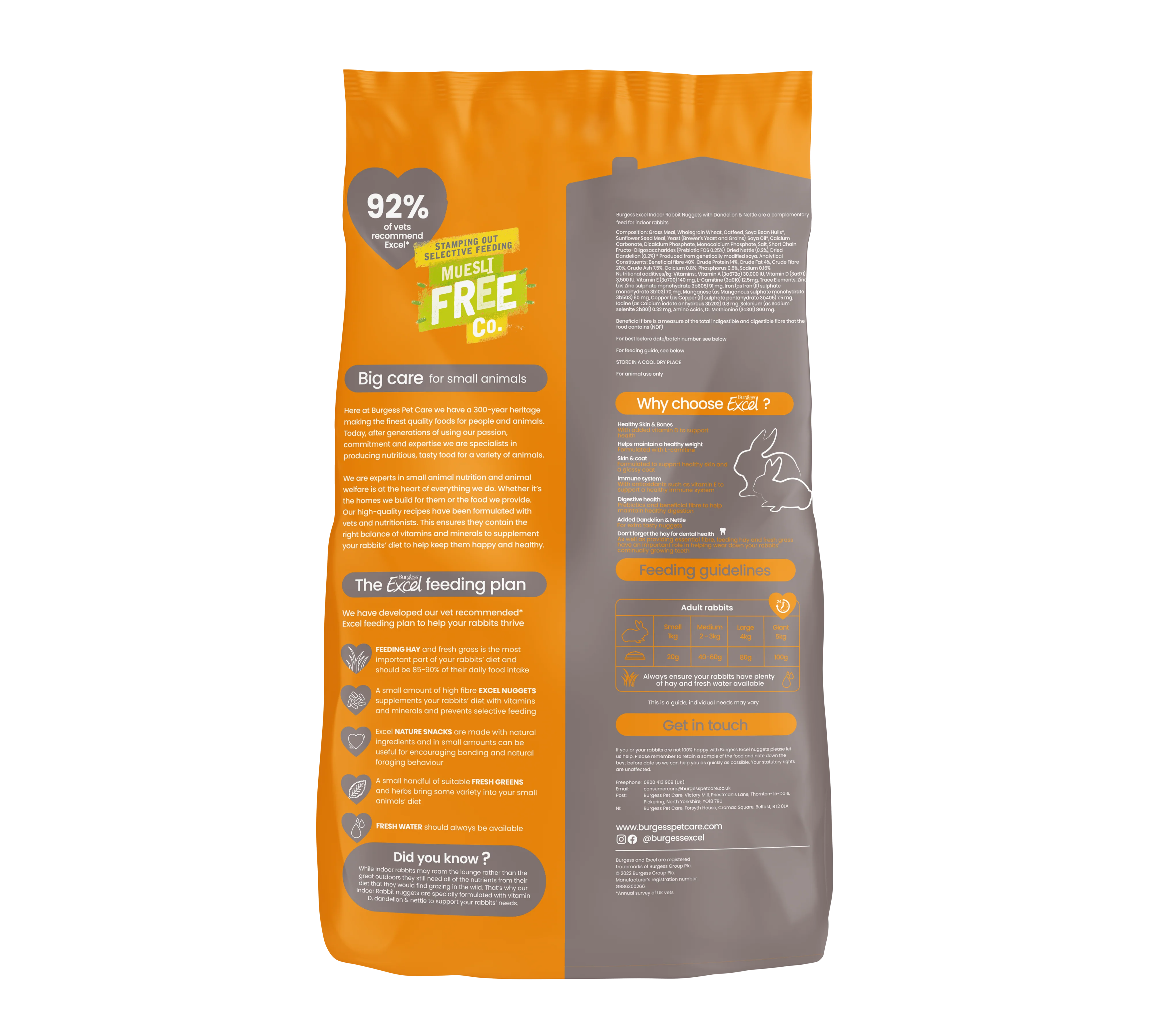 Burgess Excel Indoor Rabbit Nuggets - Dandelion & Nettle - Image 4