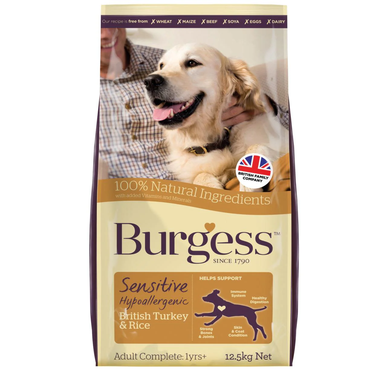Burgess Sensitive Adult Hypoallergenic Turkey & Rice Dry Dog Food - Image 3
