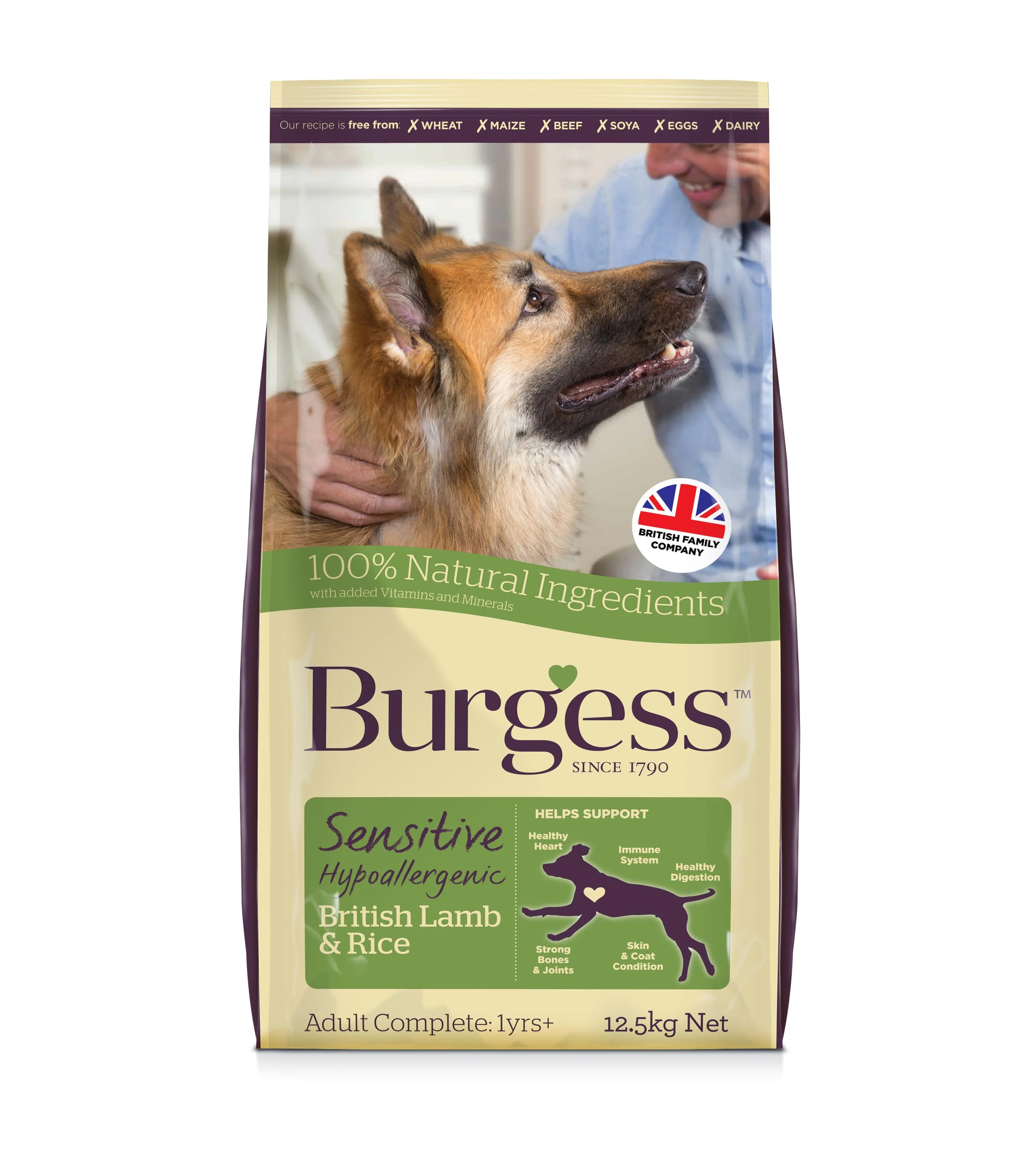 Burgess Sensitive Hypoallergenic Adult Complete Dry Dog Food - Lamb & Rice - Image 3