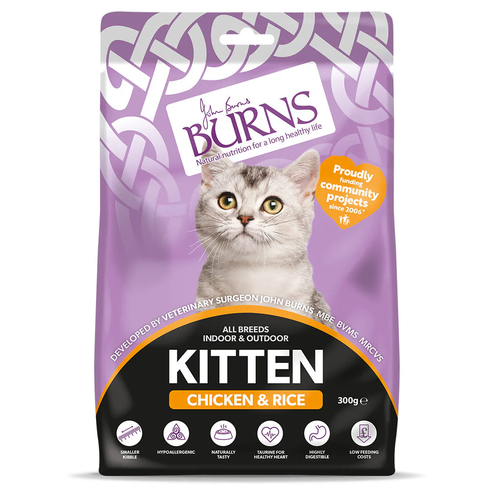 Burns Kitten Dry Cat Food - Chicken & Rice - Image 2