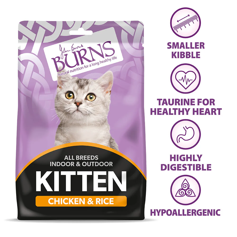 Burns Kitten Dry Cat Food - Chicken & Rice - Image 3