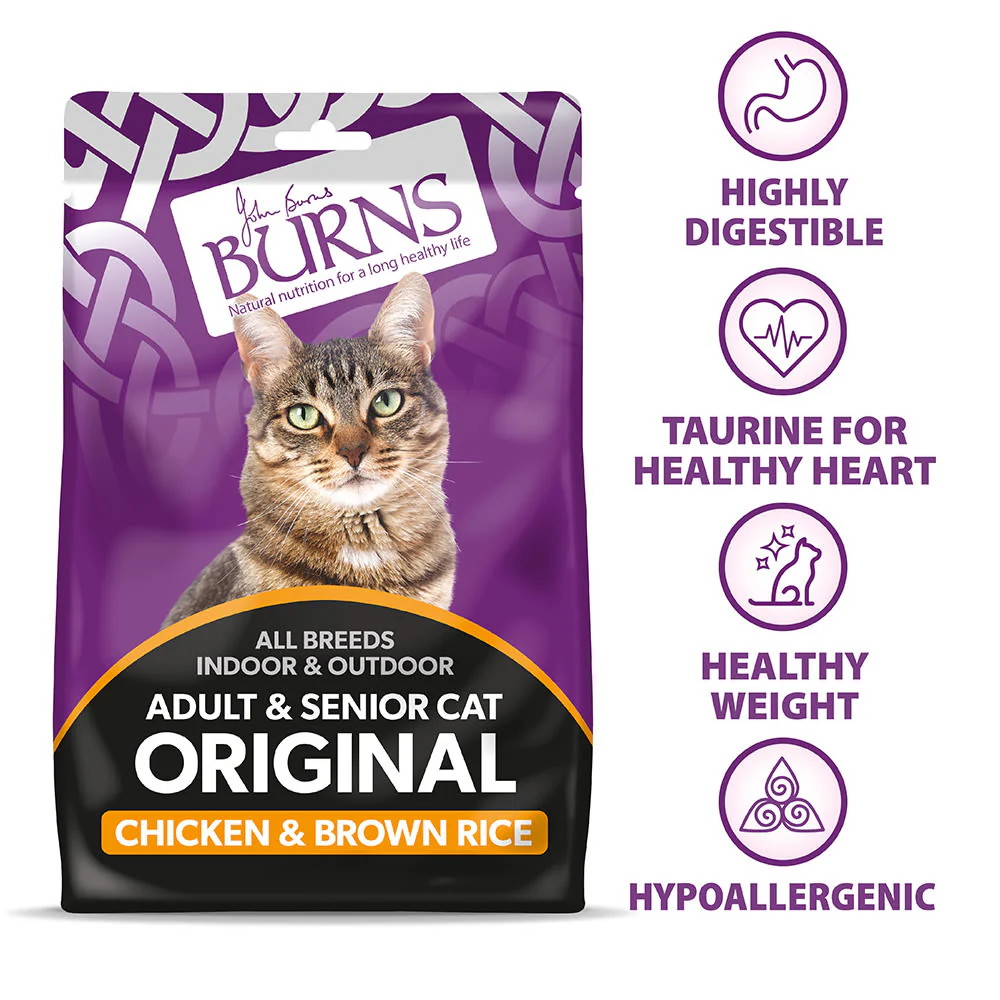 Burns Original Adult/Senior Dry Cat Food - Chicken & Brown Rice - Image 3