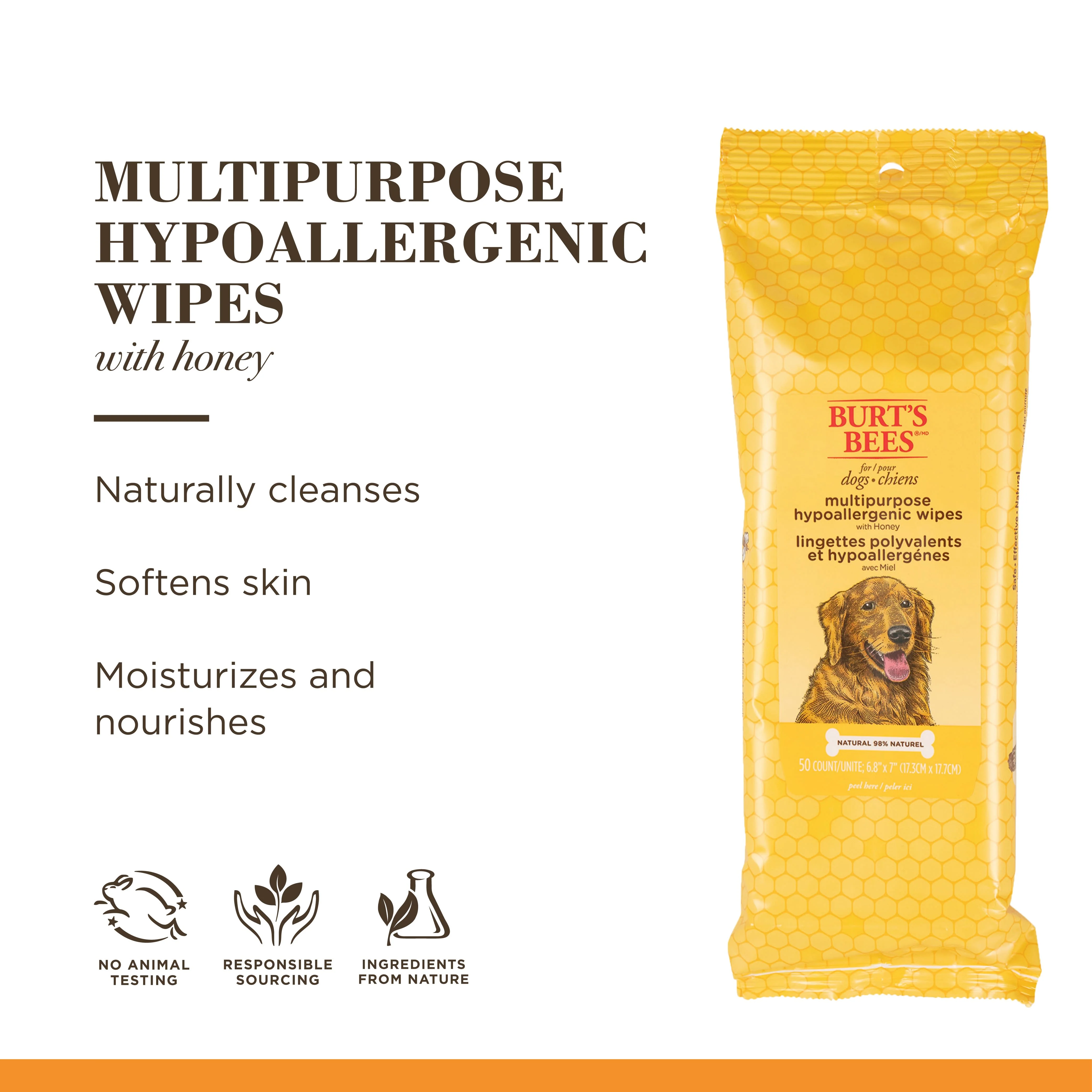 Burt's Bees Multipurpose Dog Wipes with Honey - Image 4