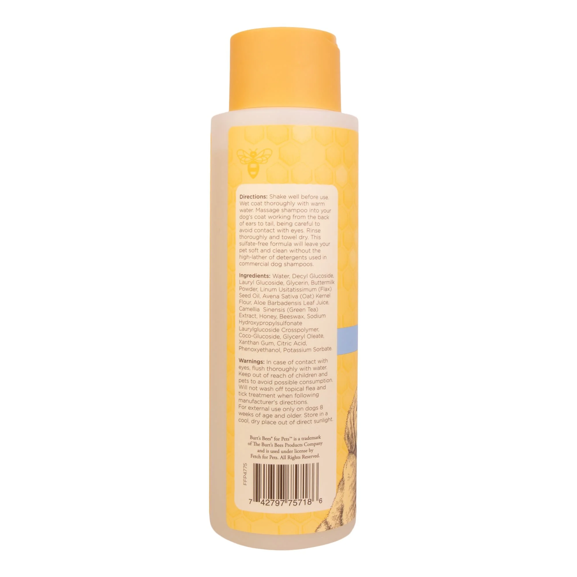 Burt's Bees Tearless 2 in 1 Shampoo and Conditioner for Puppies with Buttermilk & Linseed Oil - Image 2
