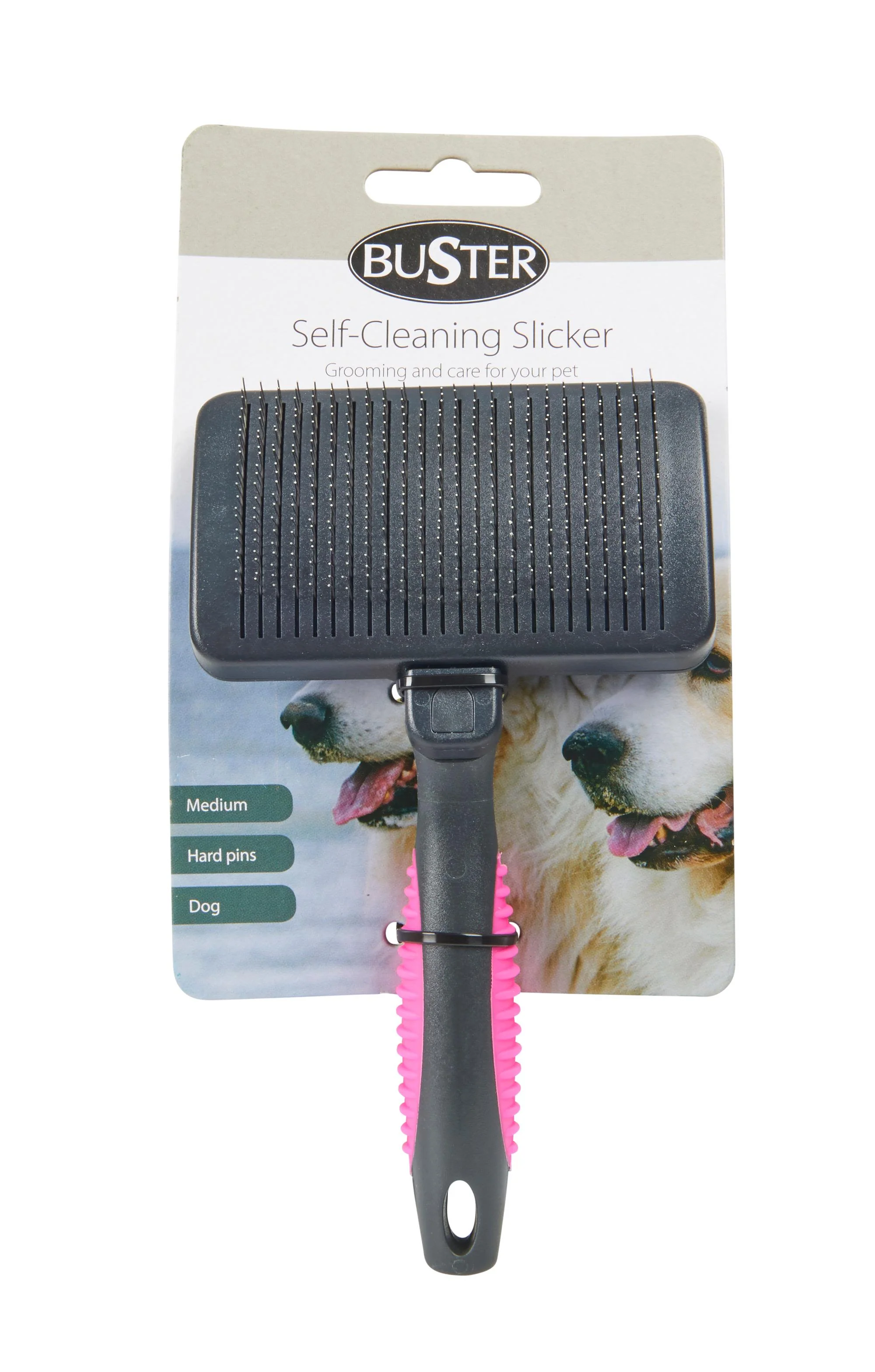 Buster Self-Cleaning Slicker Hard Pin for Cats & Dogs - Image 2