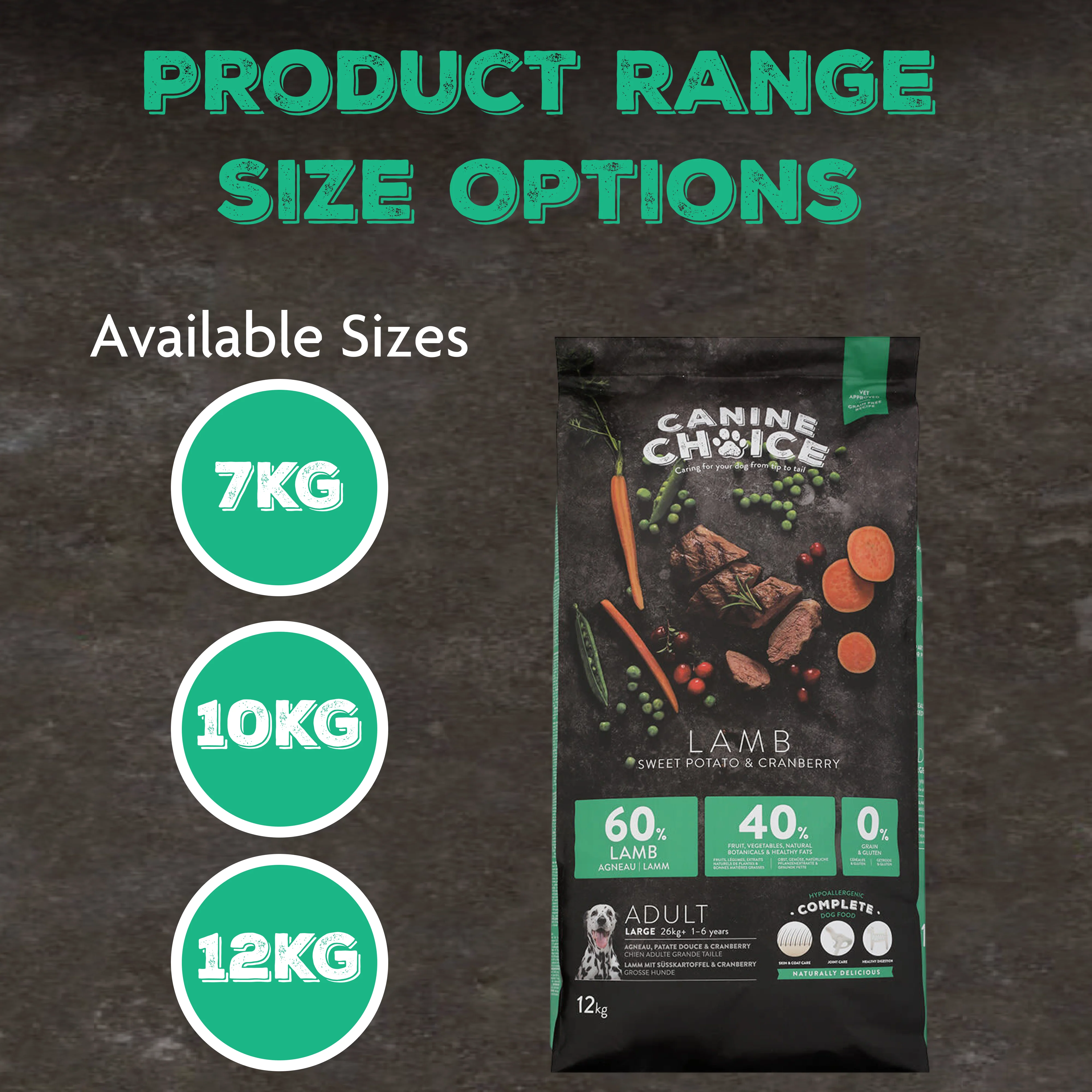 Canine Choice Super Premium Grain-Free Large Adult Dry Dog Food – Lamb | 12kg - Image 8