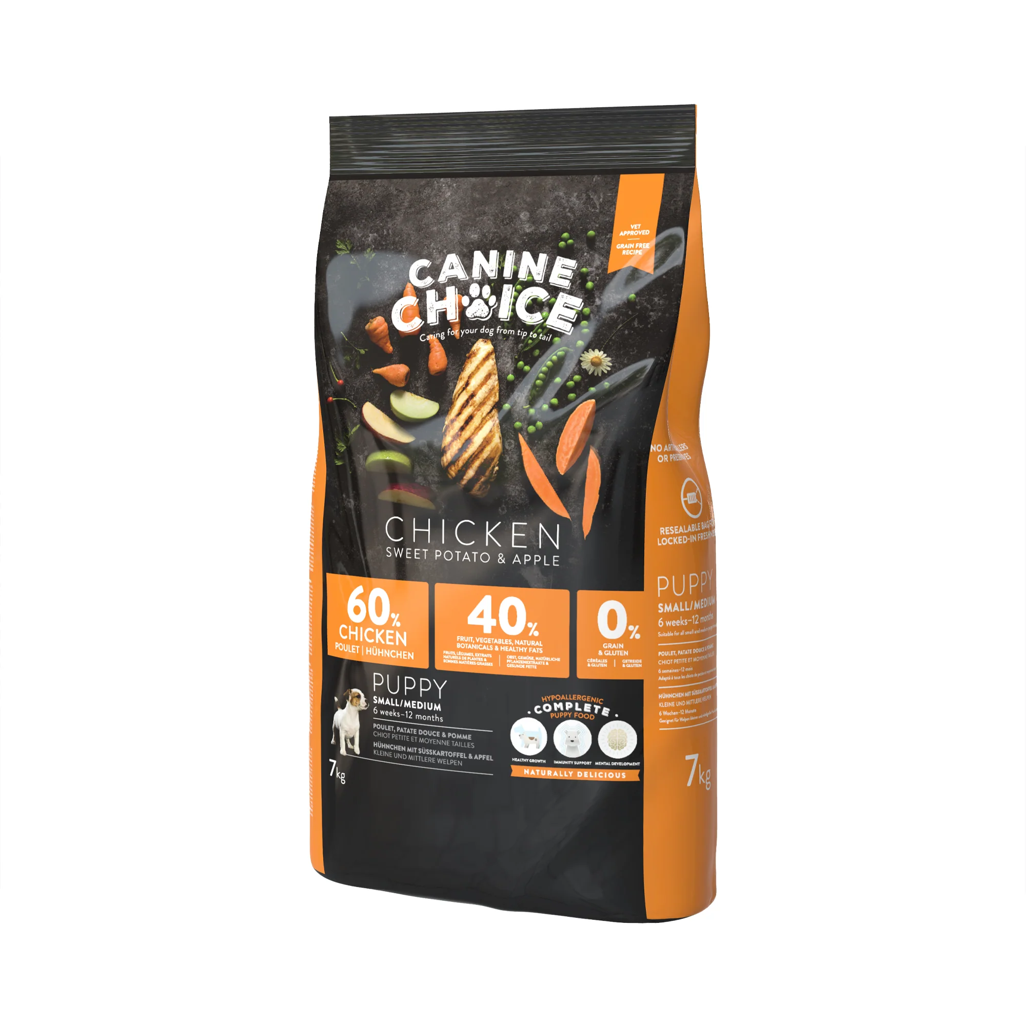 Canine Choice Grain-Free Small & Medium Puppy Dry Dog Food – Chicken | 7kg - Image 2
