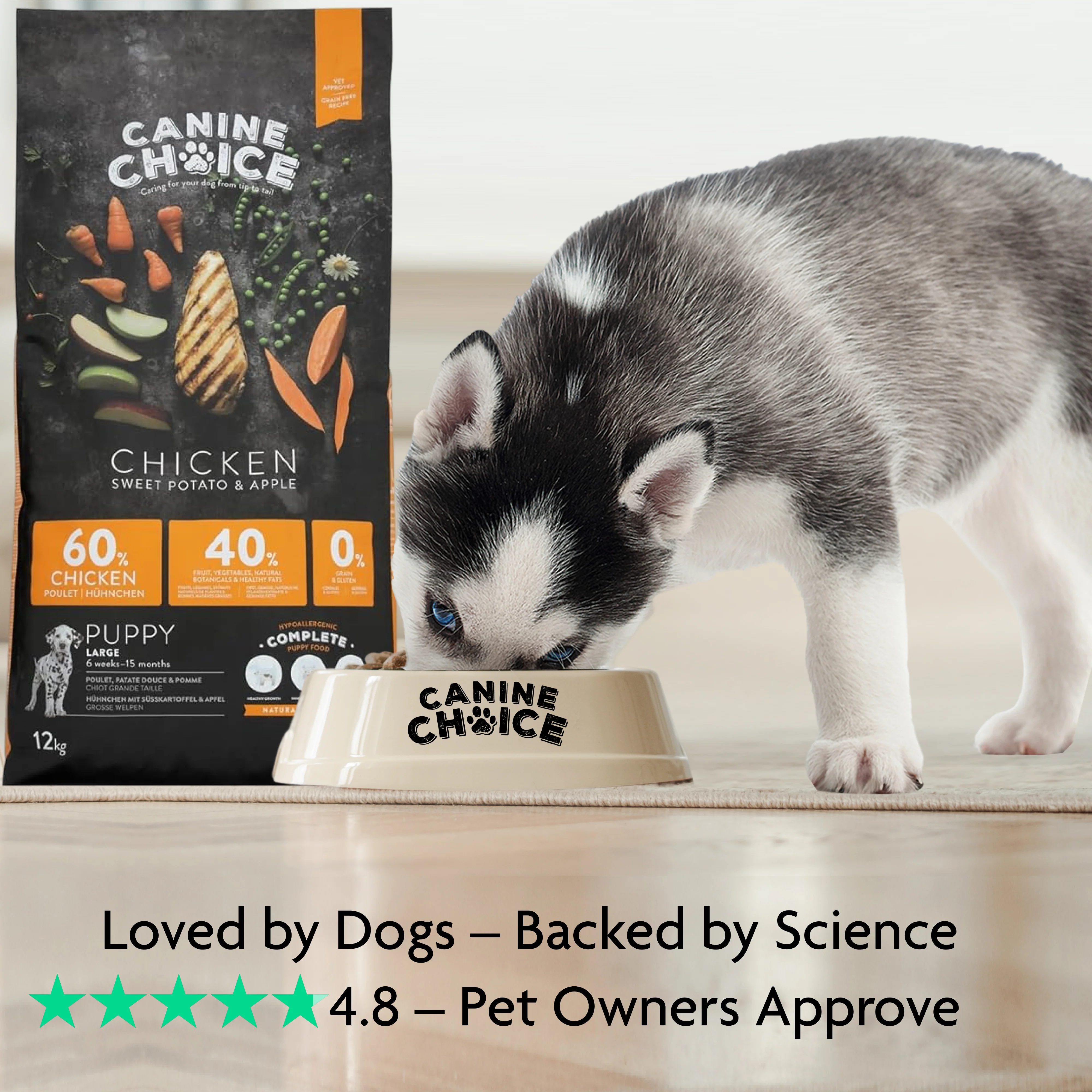 Canine Choice Grain-Free Small & Medium Puppy Dry Dog Food – Chicken | 7kg - Image 6