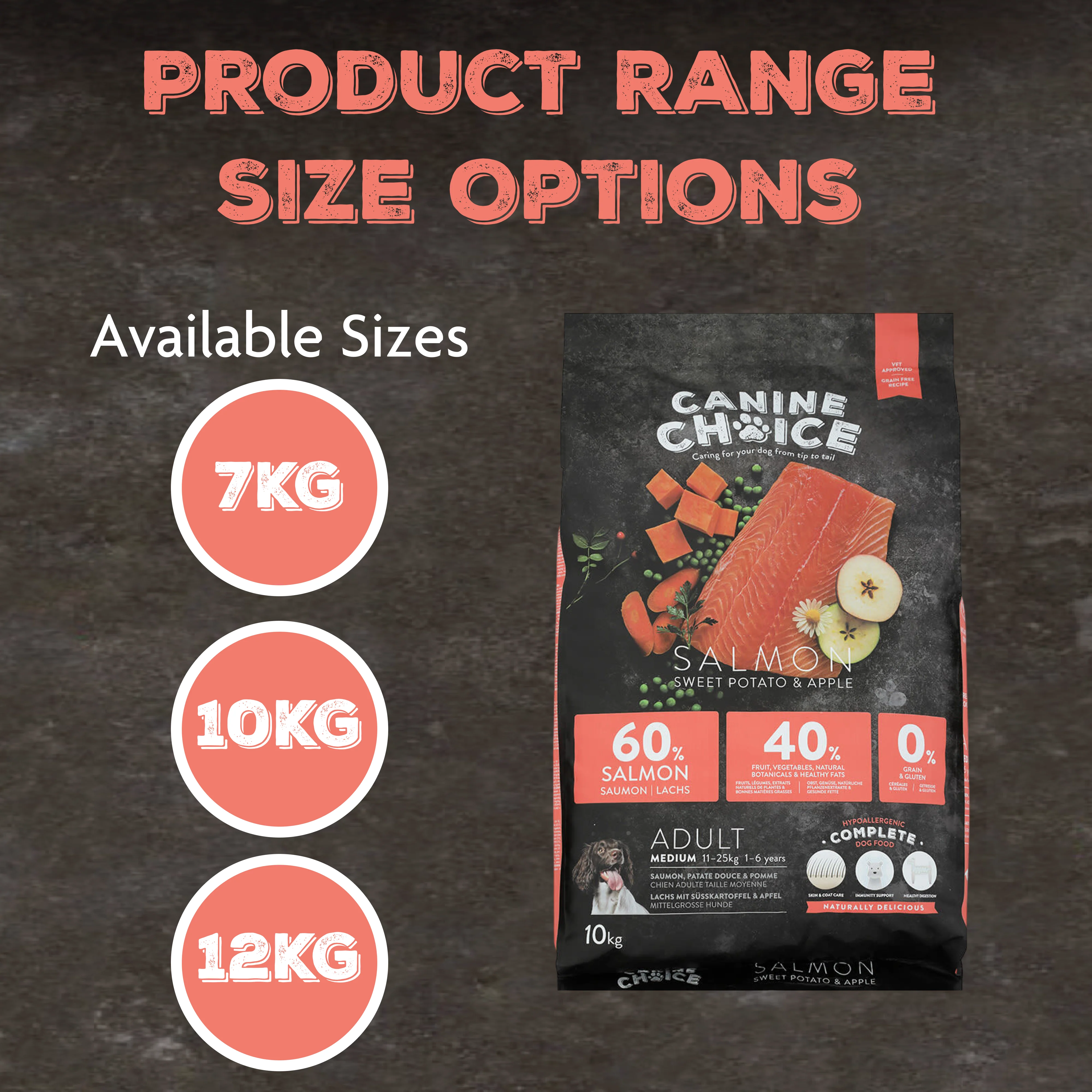 Canine Choice Super Premium Grain-Free Medium Adult Dry Dog Food – Salmon | 10kg - Image 7