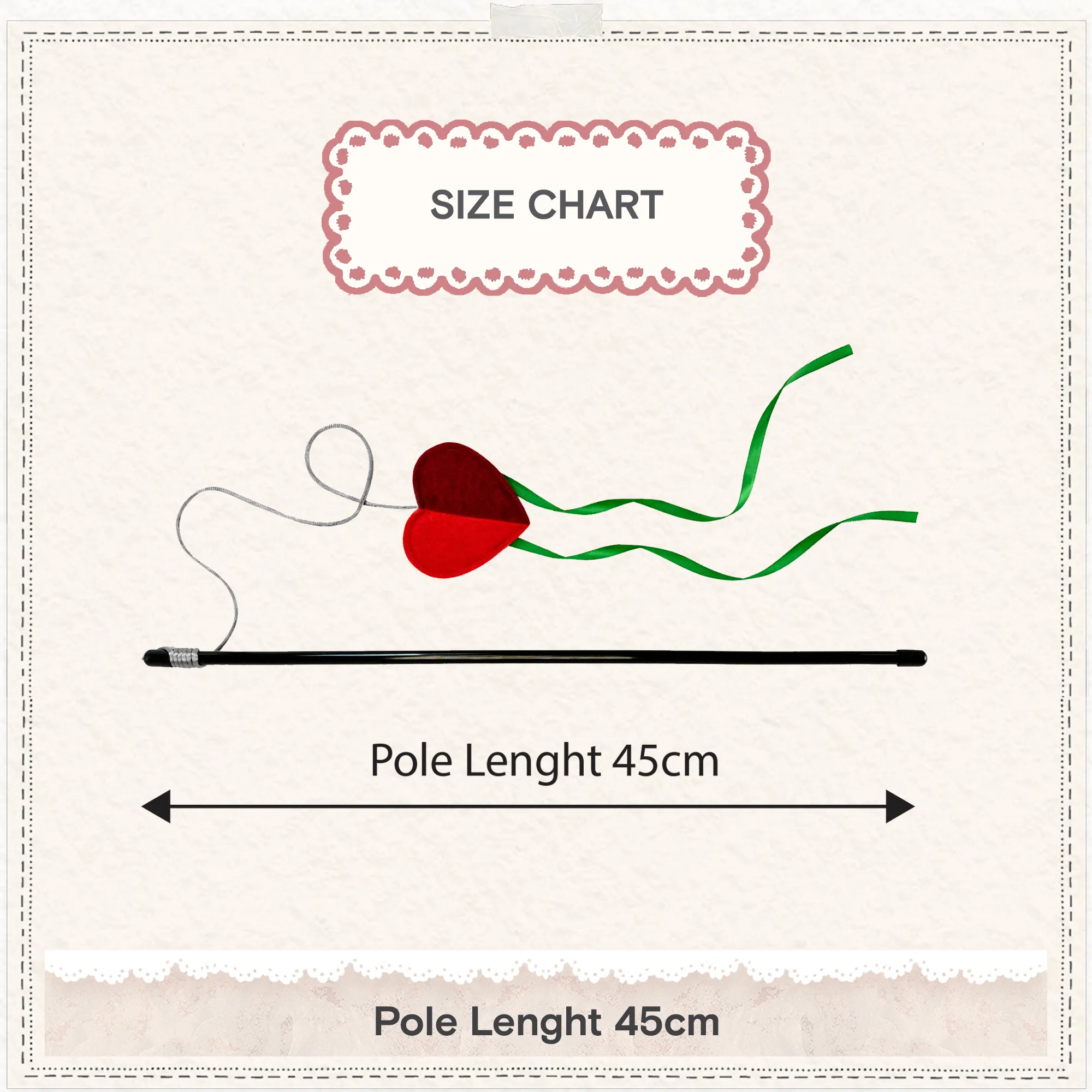 Cath Kidston Dogs & Roses Cat Teaser Toy - Image 6