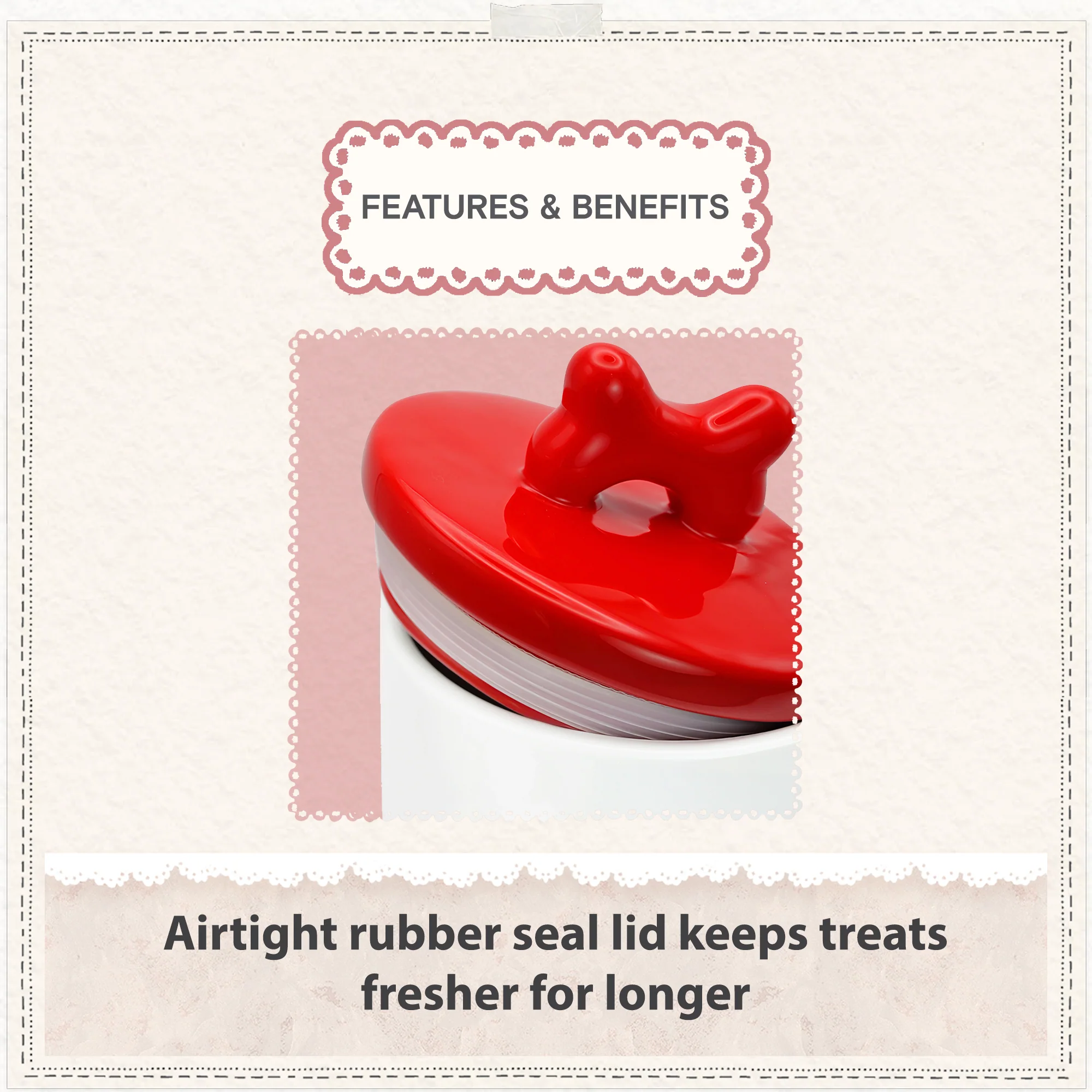 Cath Kidston Dogs & Roses Ceramic Pet Treat Jar - Image 7