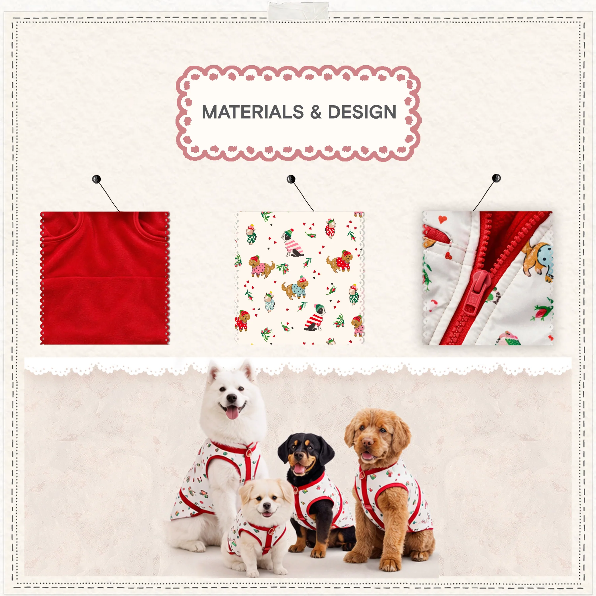 Cath Kidston Dogs & Roses Dog Coat & Harness - Image 5