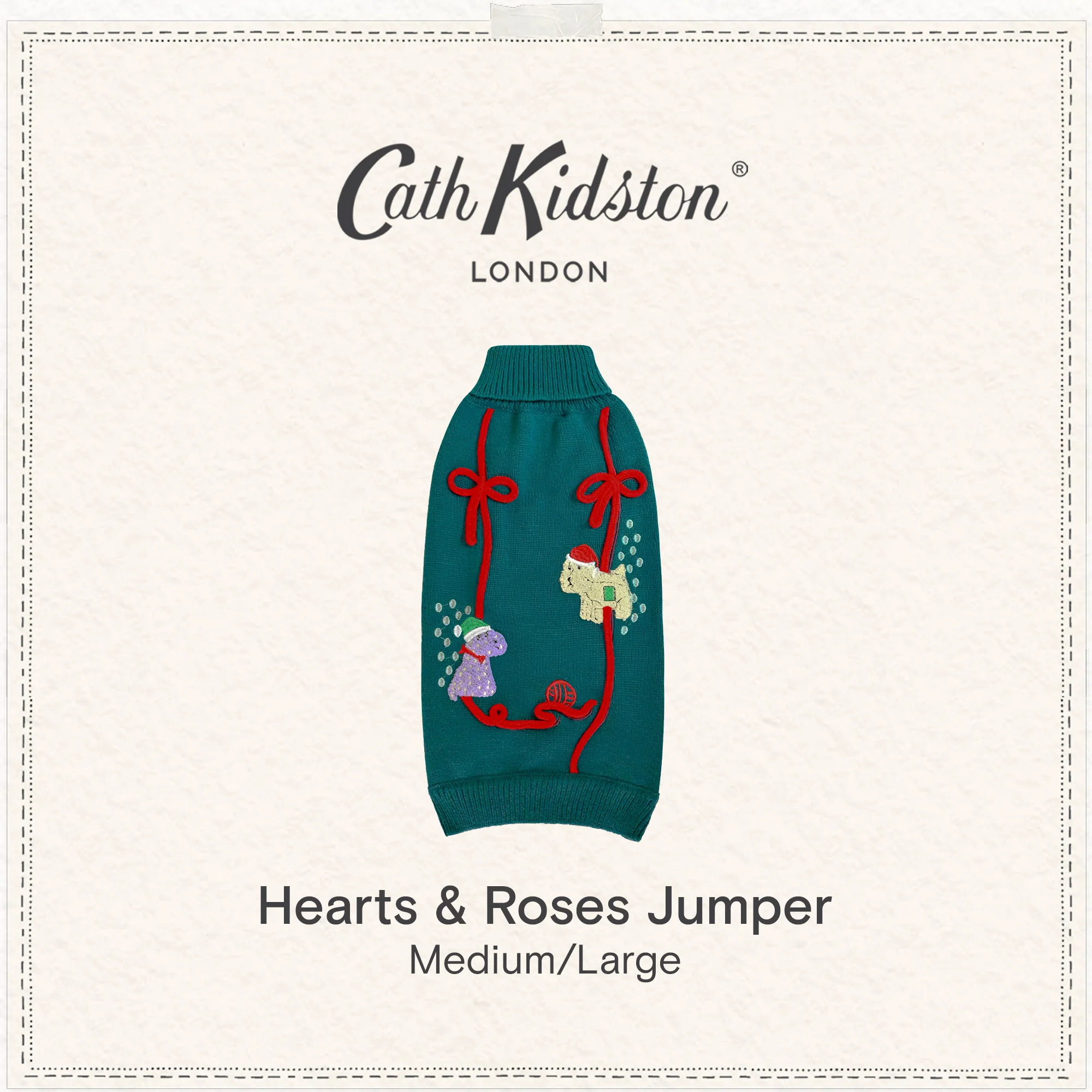 Cath Kidston Dogs & Roses Dog Jumper - Image 2