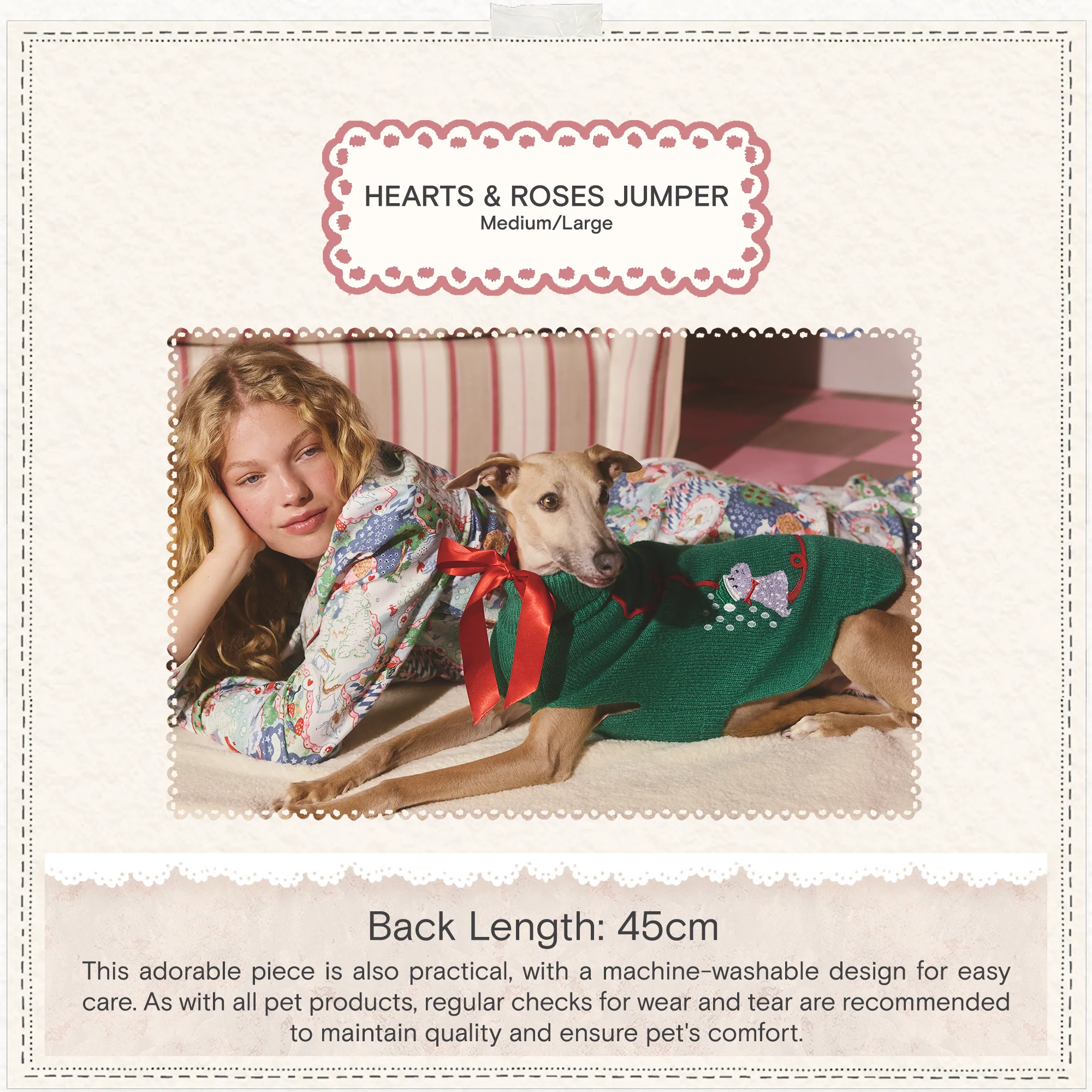 Cath Kidston Dogs & Roses Dog Jumper - Image 3