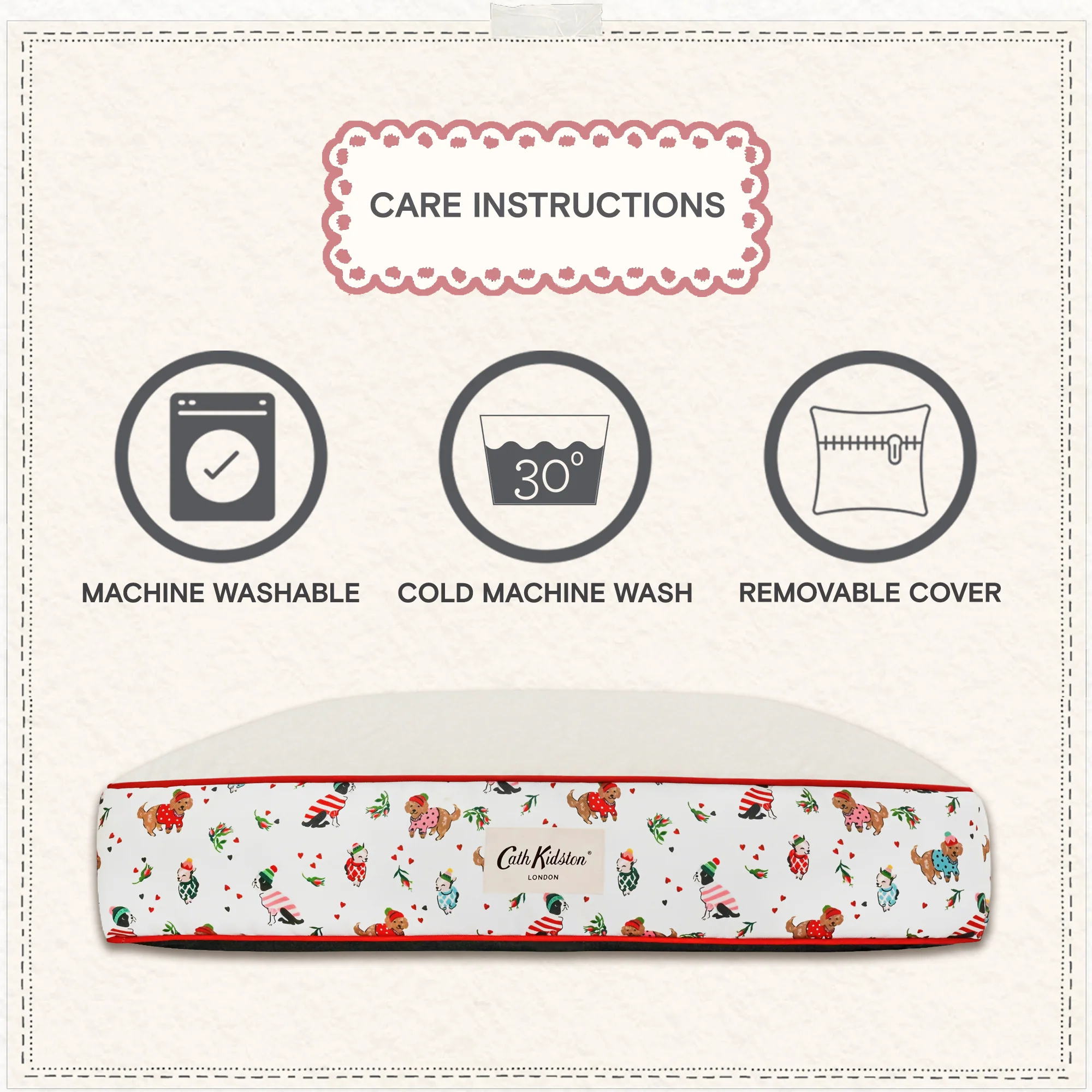 Cath Kidston Dogs & Roses Dog Mattress - Image 10
