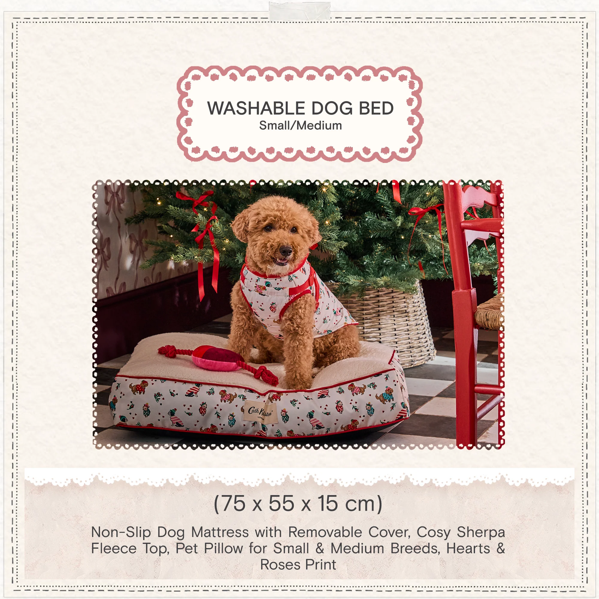 Cath Kidston Dogs & Roses Dog Mattress - Image 7
