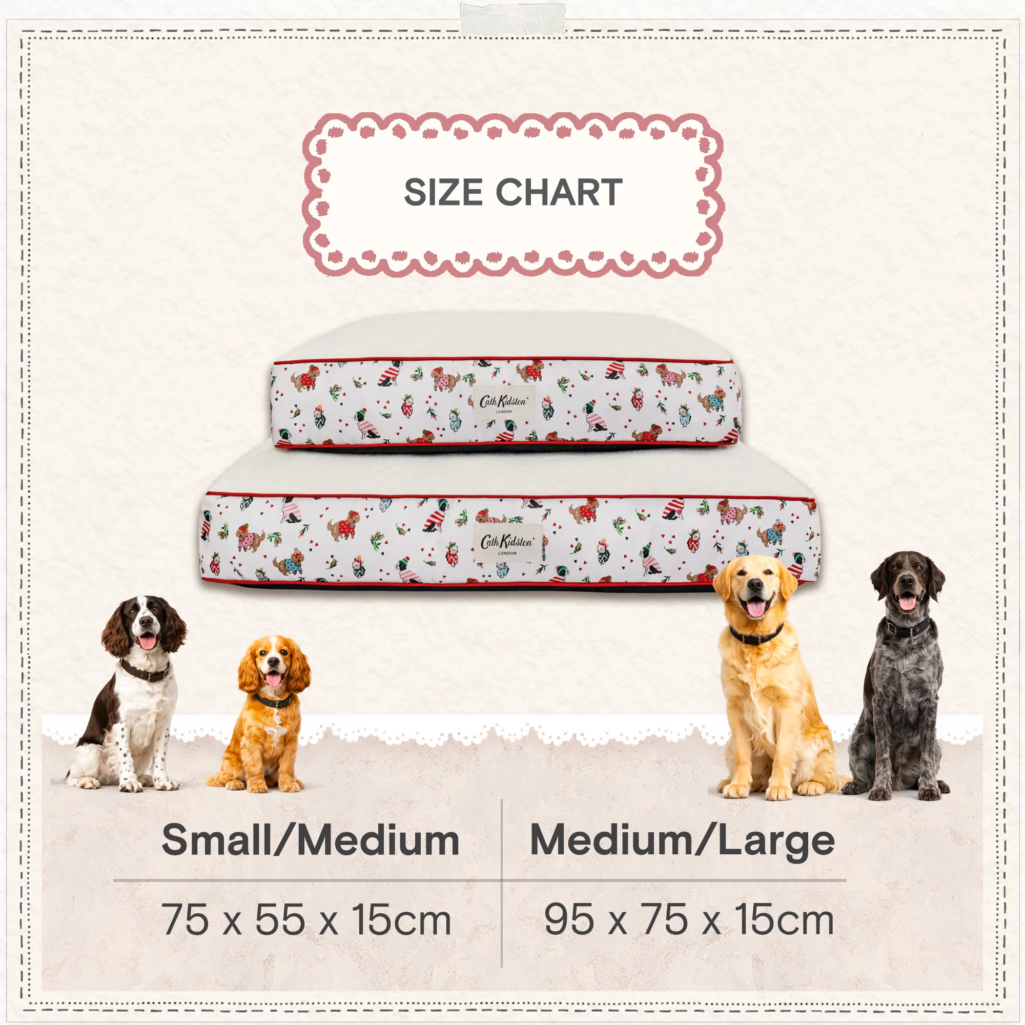Cath Kidston Dogs & Roses Dog Mattress - Image 9